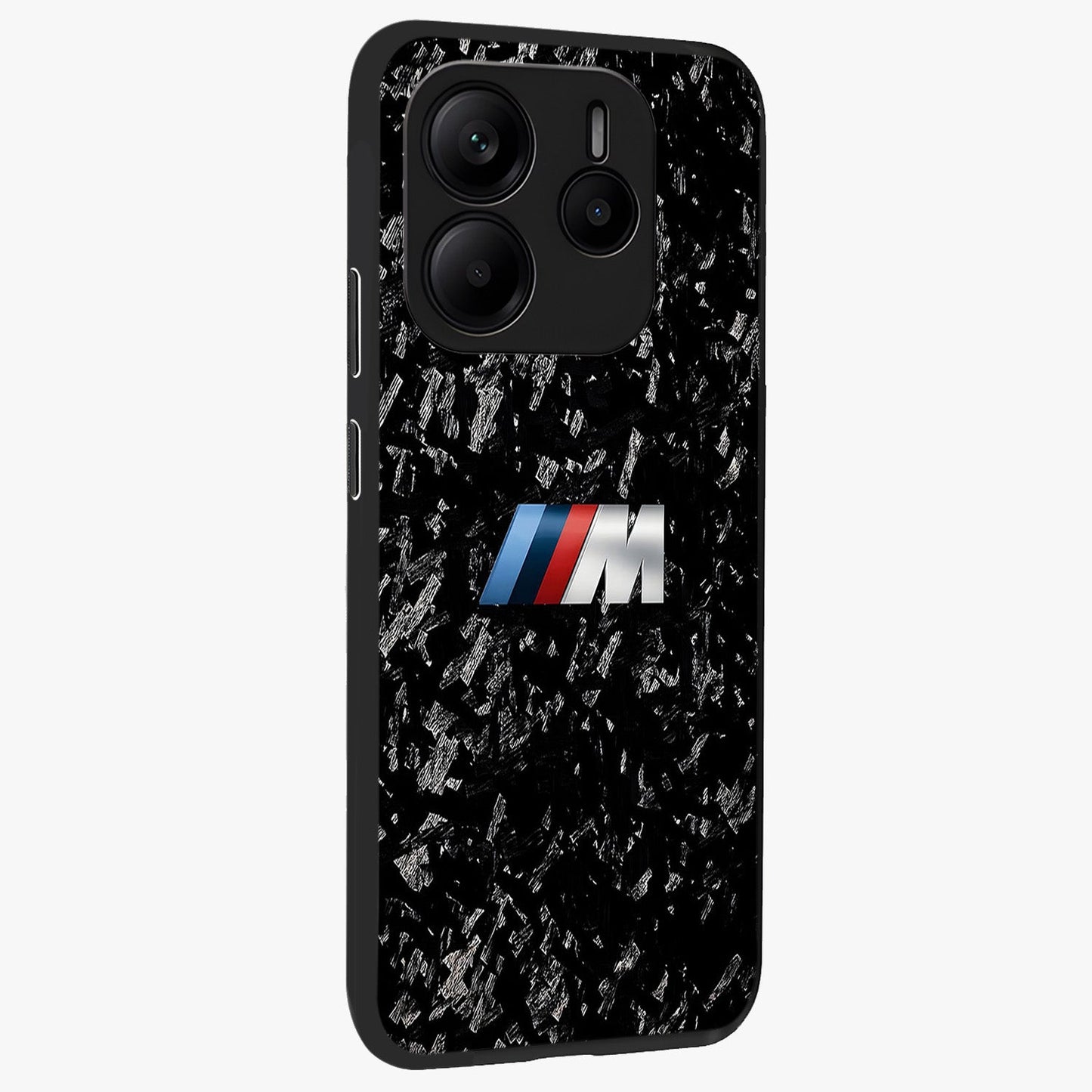Carbon Speed Mark Glass Case upright view showcasing modern carbon speed graphic with bold automotive theme.