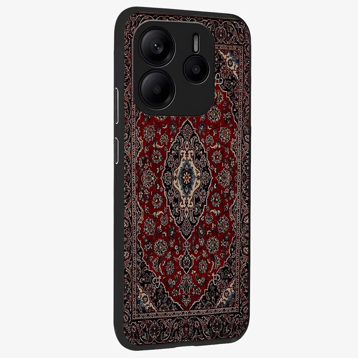 Heritage Carpet Royale Glass Case upright view showcasing detailed ornamental artwork with luxurious traditional theme.