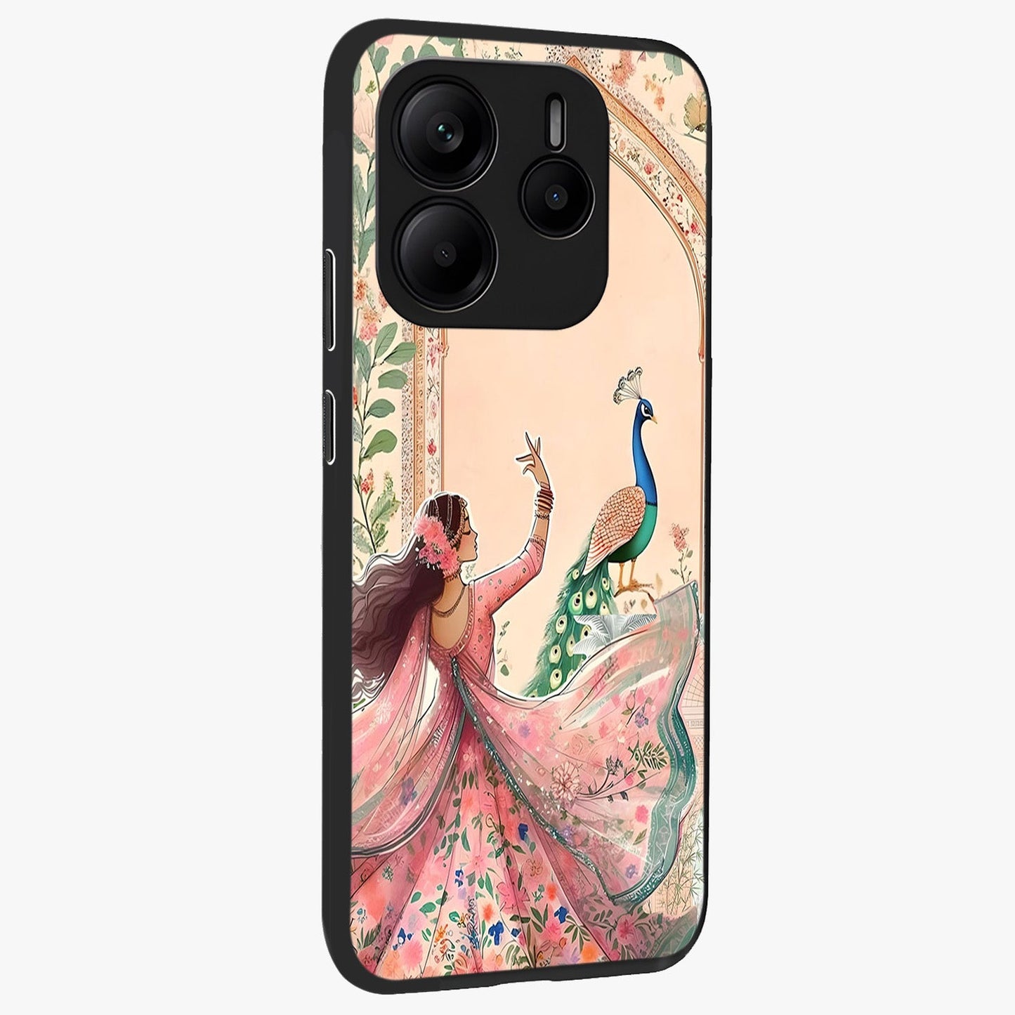 Royal Grace Muse Glass Case upright view showcasing stylish artistic artwork with sophisticated royal theme.