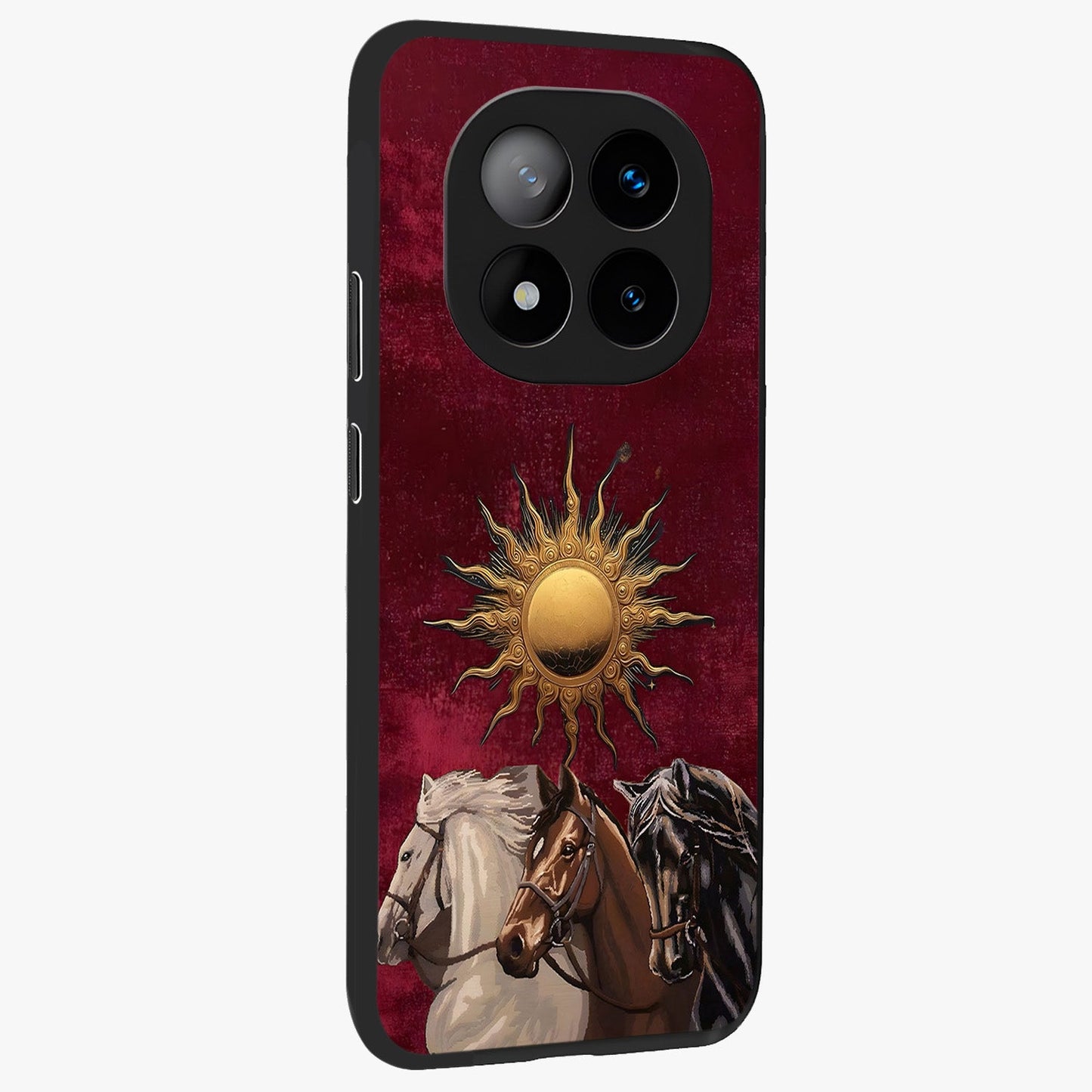 Solar Riders Glass Case upright view showcasing energetic rider artwork with bold adventure theme.