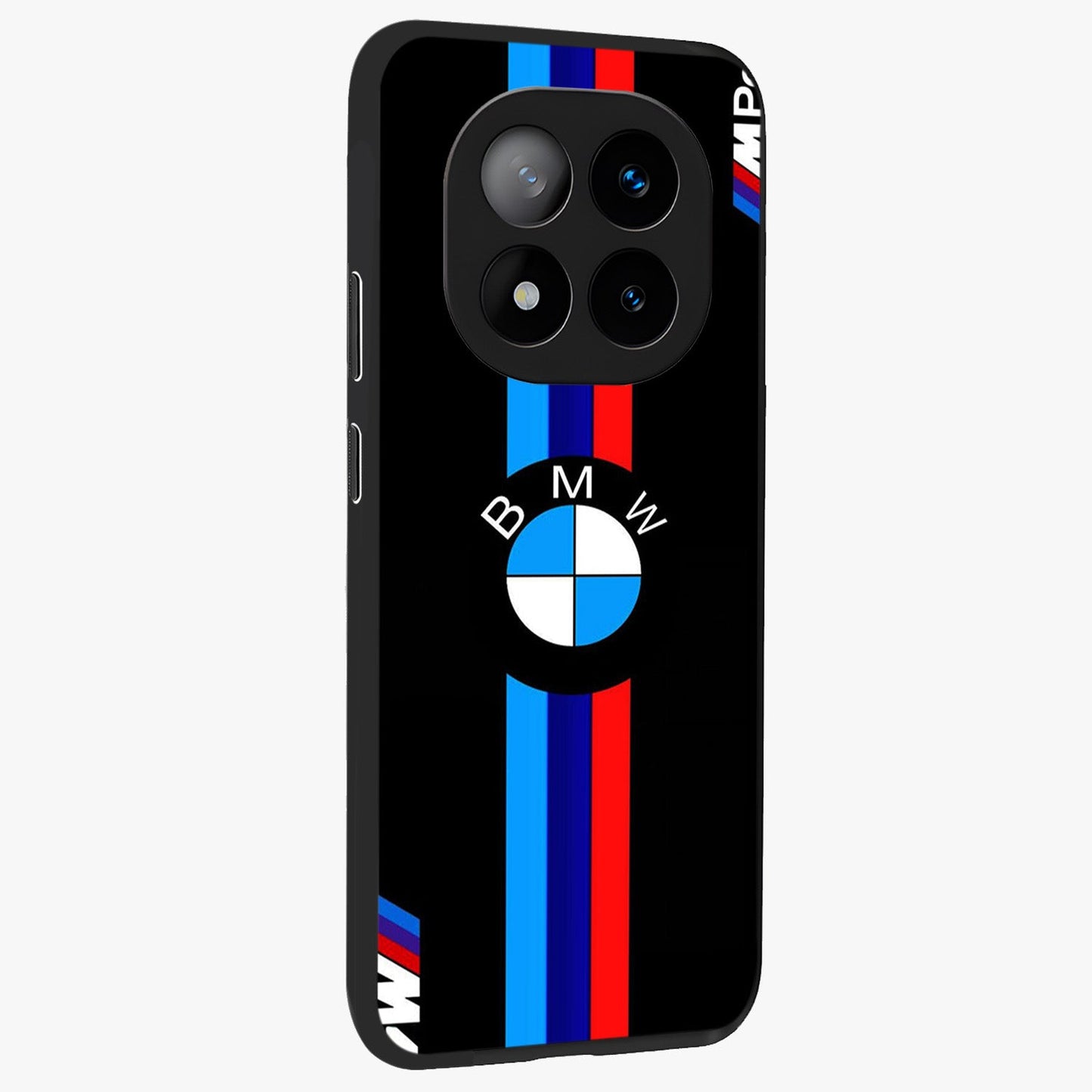 Turbo BMW Beast Glass Case upright view showcasing powerful car artwork with modern motorsport theme.