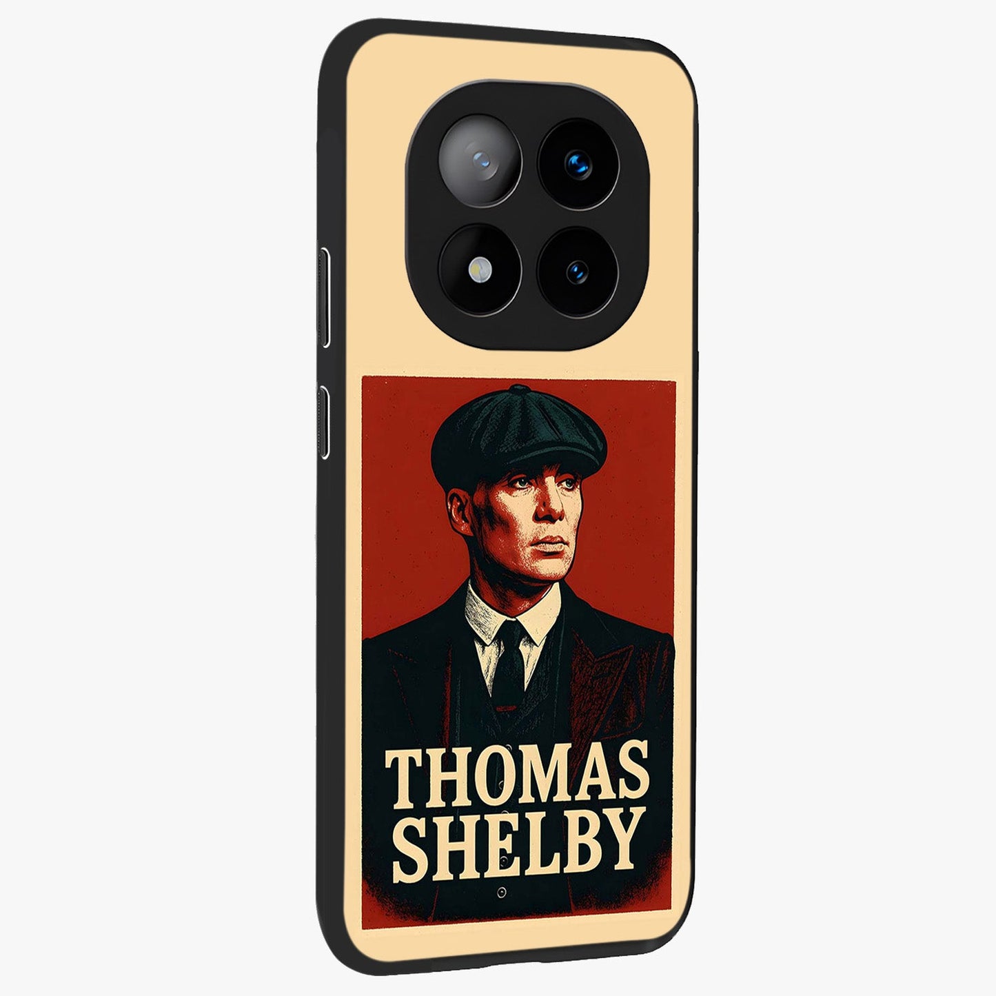 Vintage Mafia Authority Glass Case upright view showcasing dramatic vintage artwork with iconic authority theme.