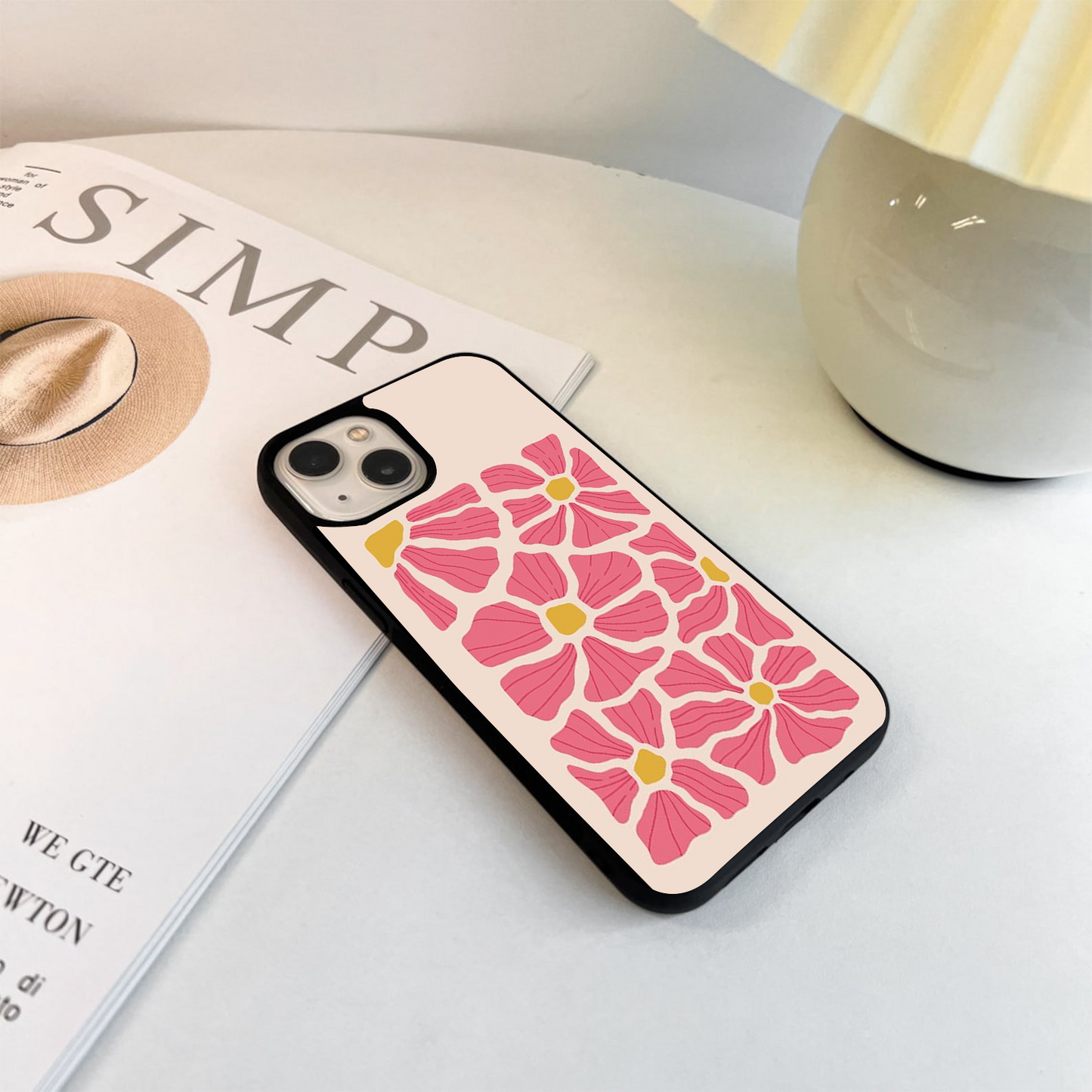 Pink Blossom Bliss Glass Case