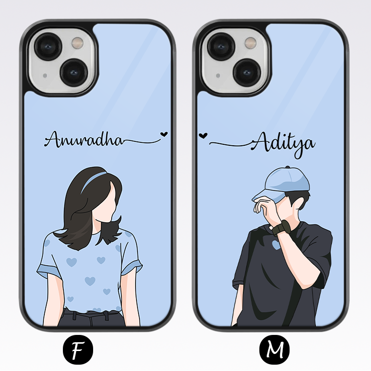 Couple Mobile Customized Name Phone Cover Couple Mobile Cover