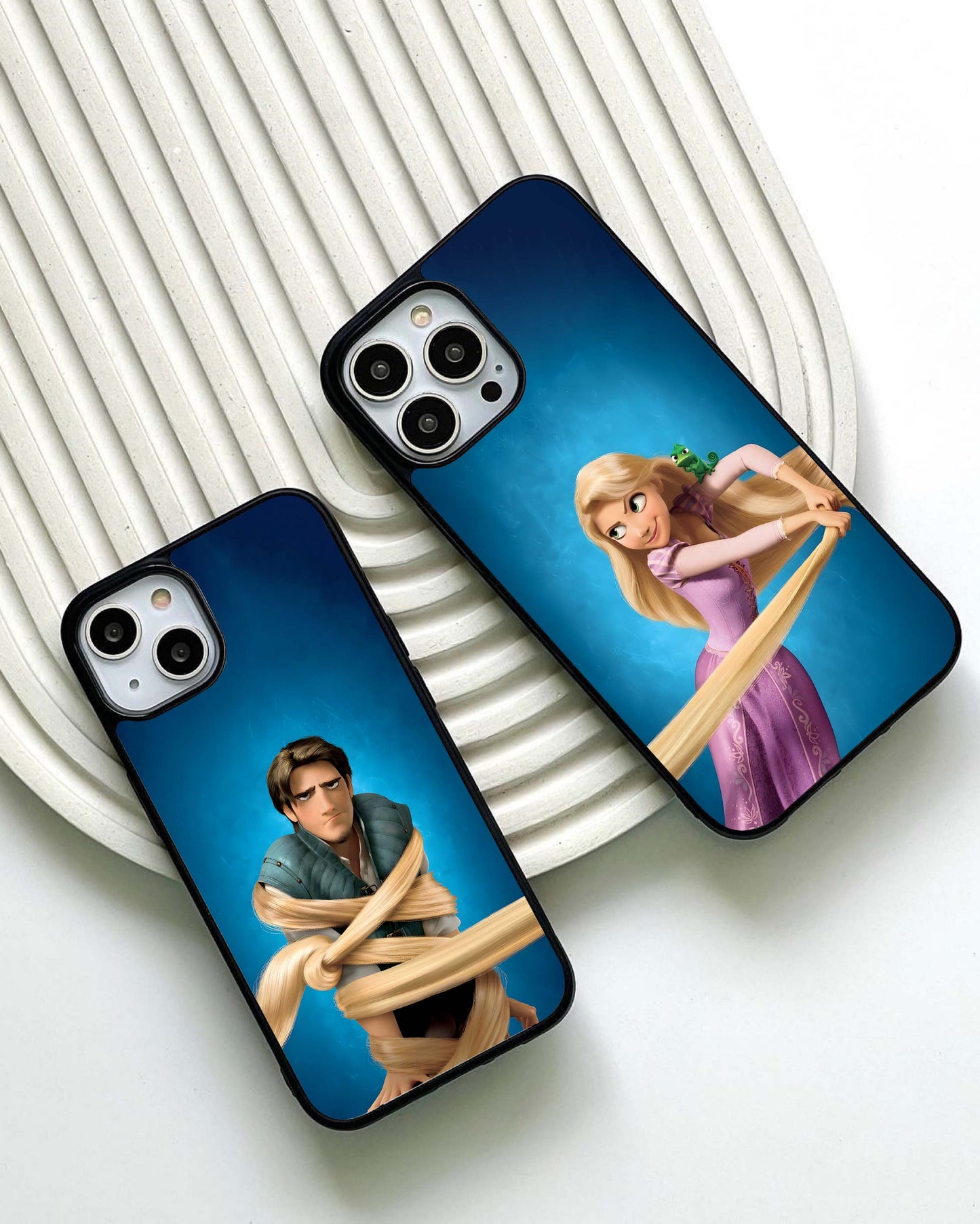 Entangled Prince & Princess Couple Glass Case