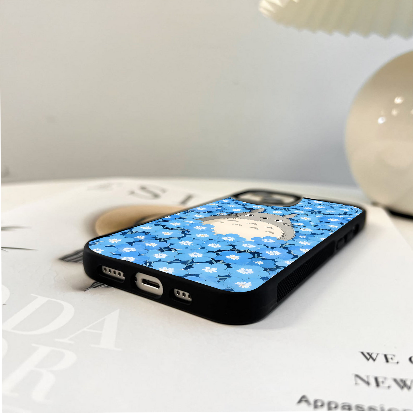 Blue Blossom Totoro Glass Case