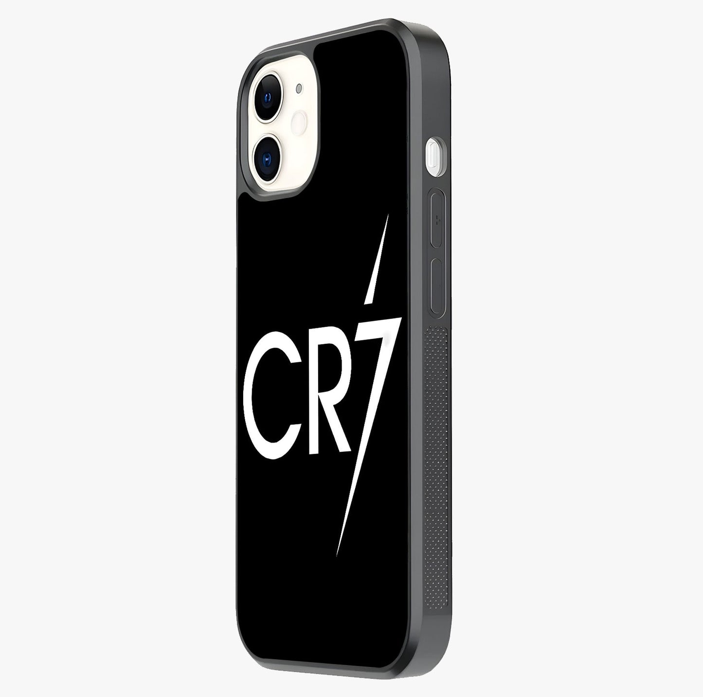 Cr7 Elite Strike Glass Case photographed in natural light showing reflective finish and design depth.
