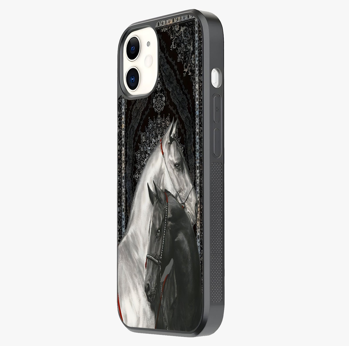 Majestic Ride Legacy Glass Case photographed in natural light showing reflective finish and design depth.
