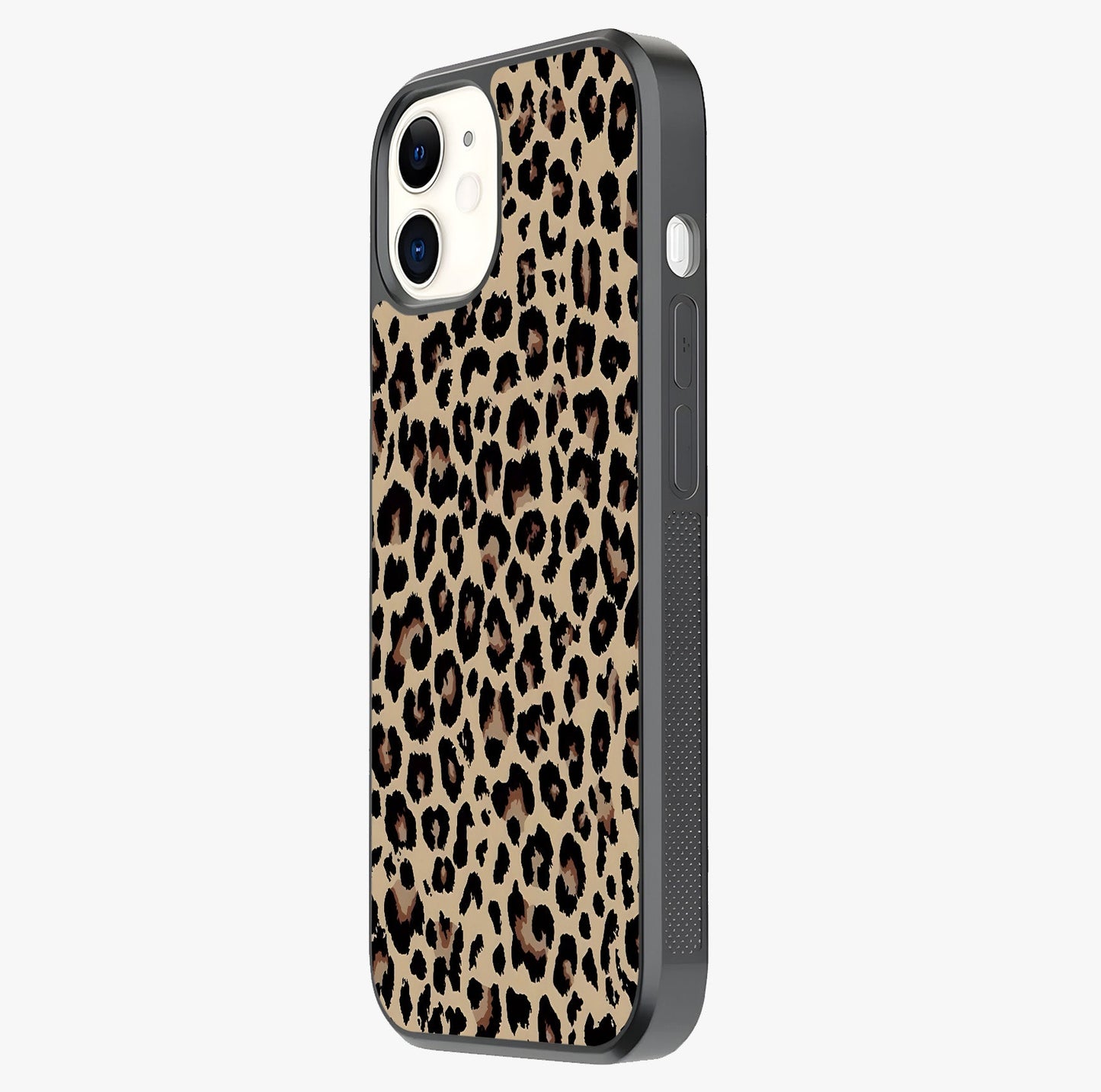 Savage Chic Pattern Glass Case photographed in natural light showing reflective finish and design depth.