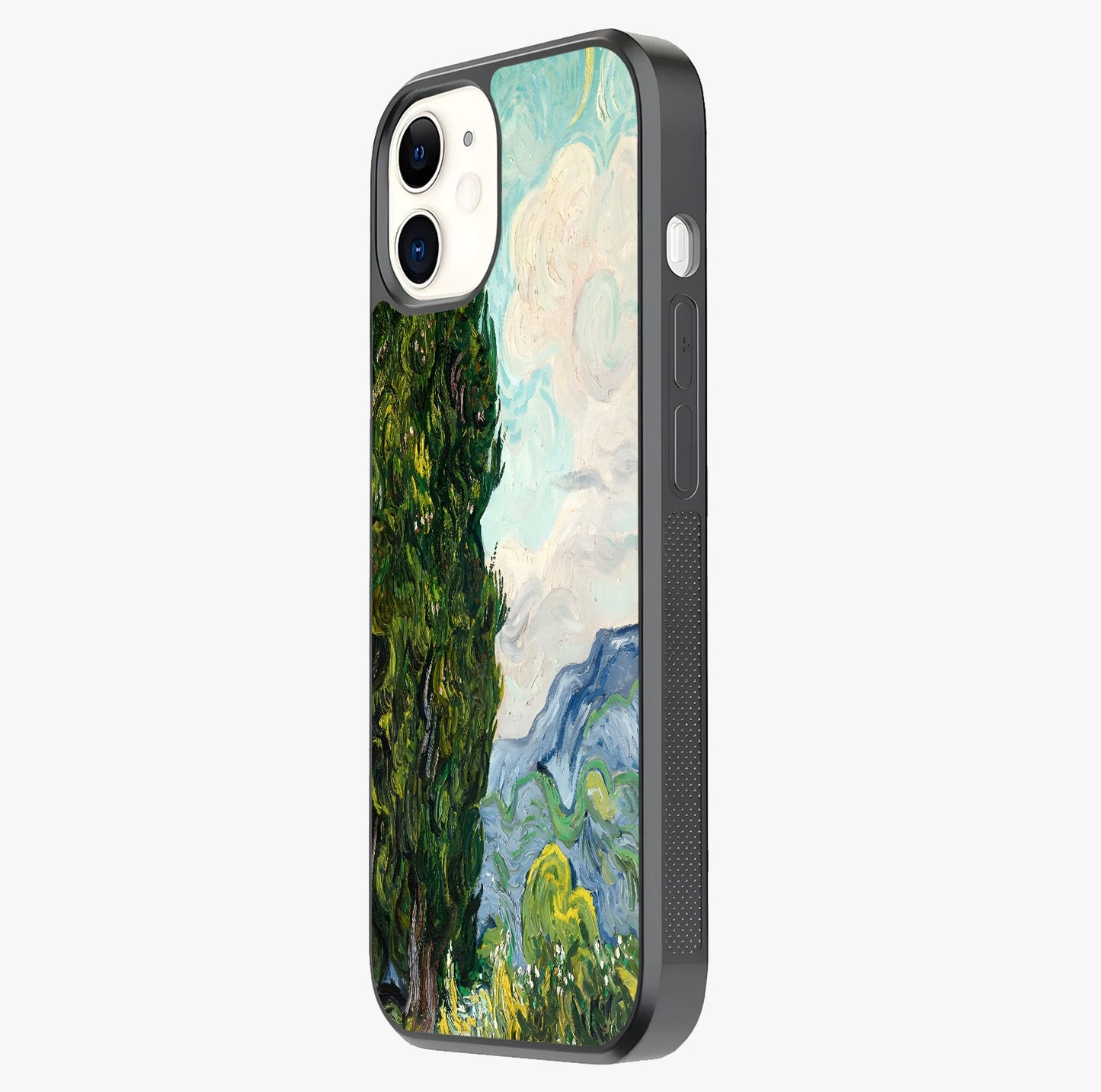 Van Gogh Vintage Art Glass Case photographed in natural light showing reflective finish and design depth.