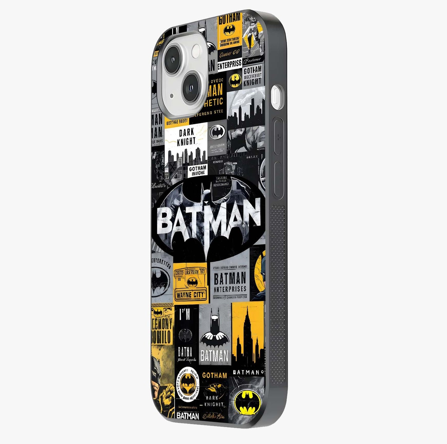 Knight Gotham Rise Glass Case photographed in natural light showing reflective finish and design depth.