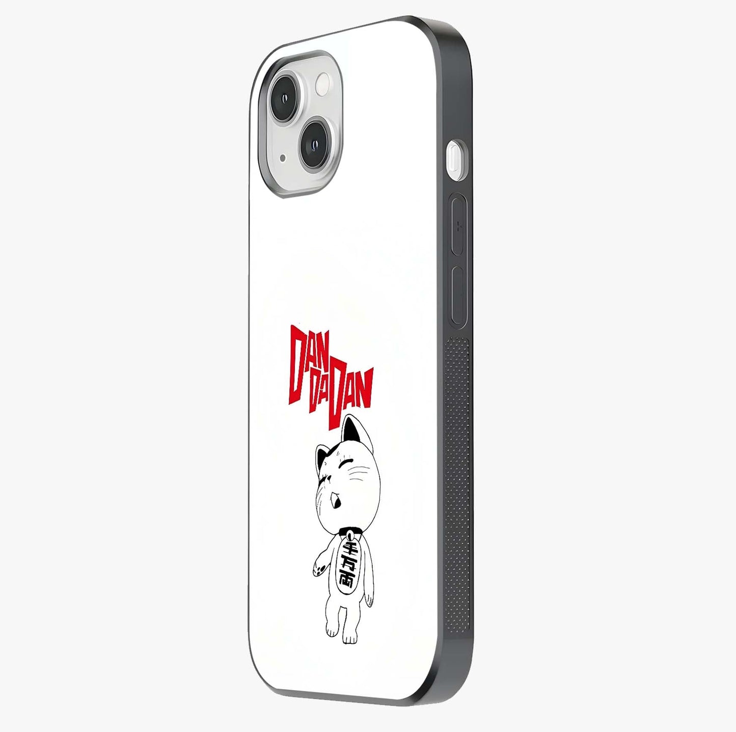 Playful Spirit Charm Glass Case photographed in natural light showing reflective finish and design depth.