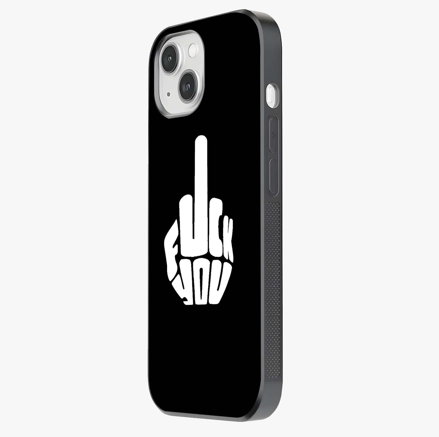 Rebel Mode On Glass Case photographed in natural light showing reflective finish and design depth.