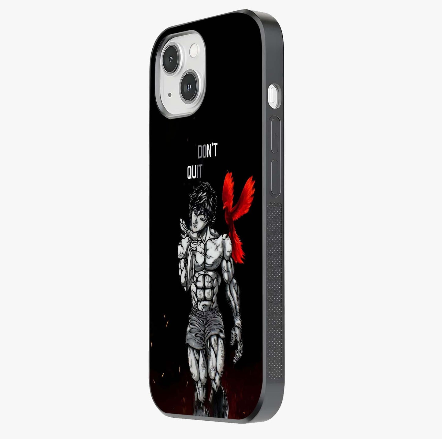 Rise Beyond Limits Glass Case photographed in natural light showing reflective finish and design depth.