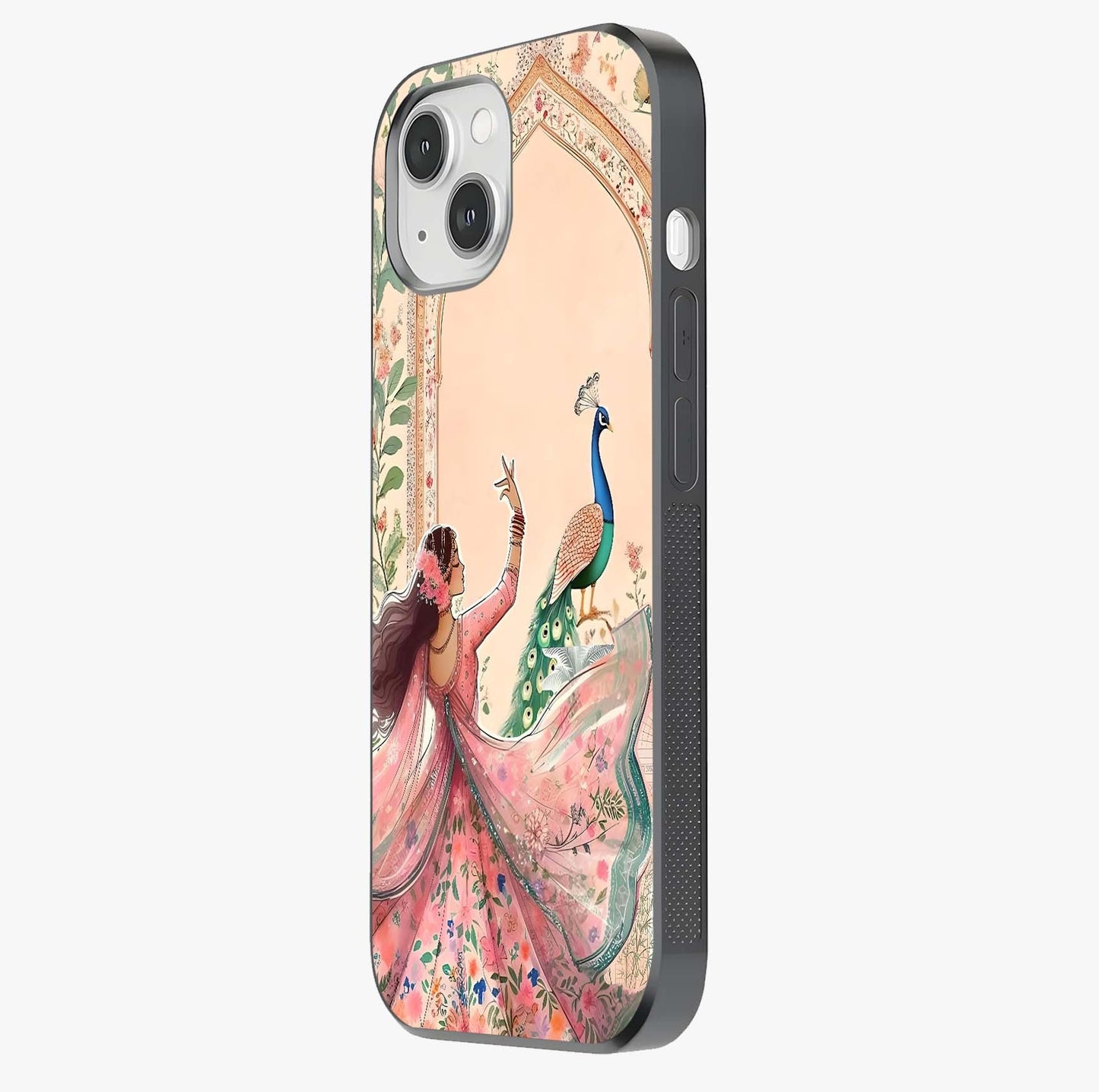 Royal Grace Muse Glass Case photographed in natural light showing reflective finish and design depth.