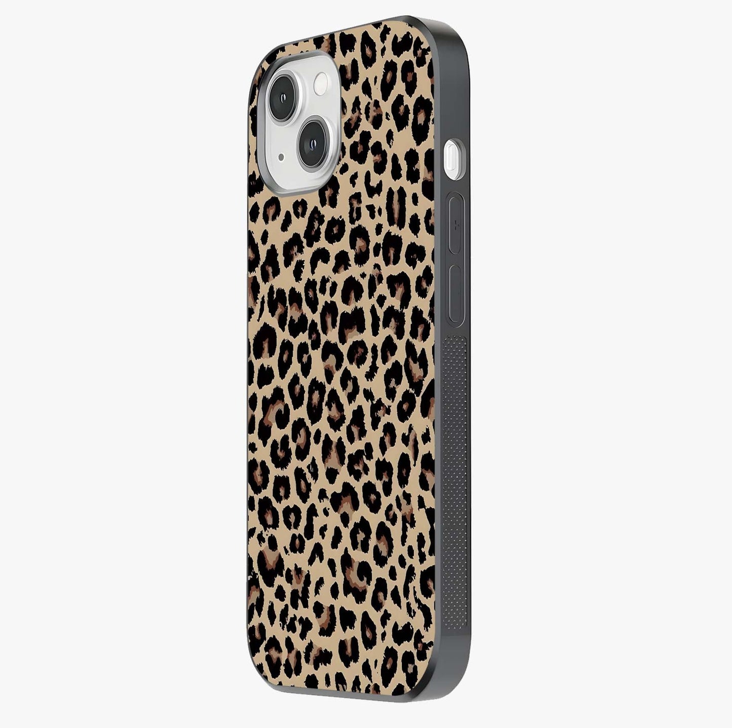 Savage Chic Pattern Glass Case photographed in natural light showing reflective finish and design depth.