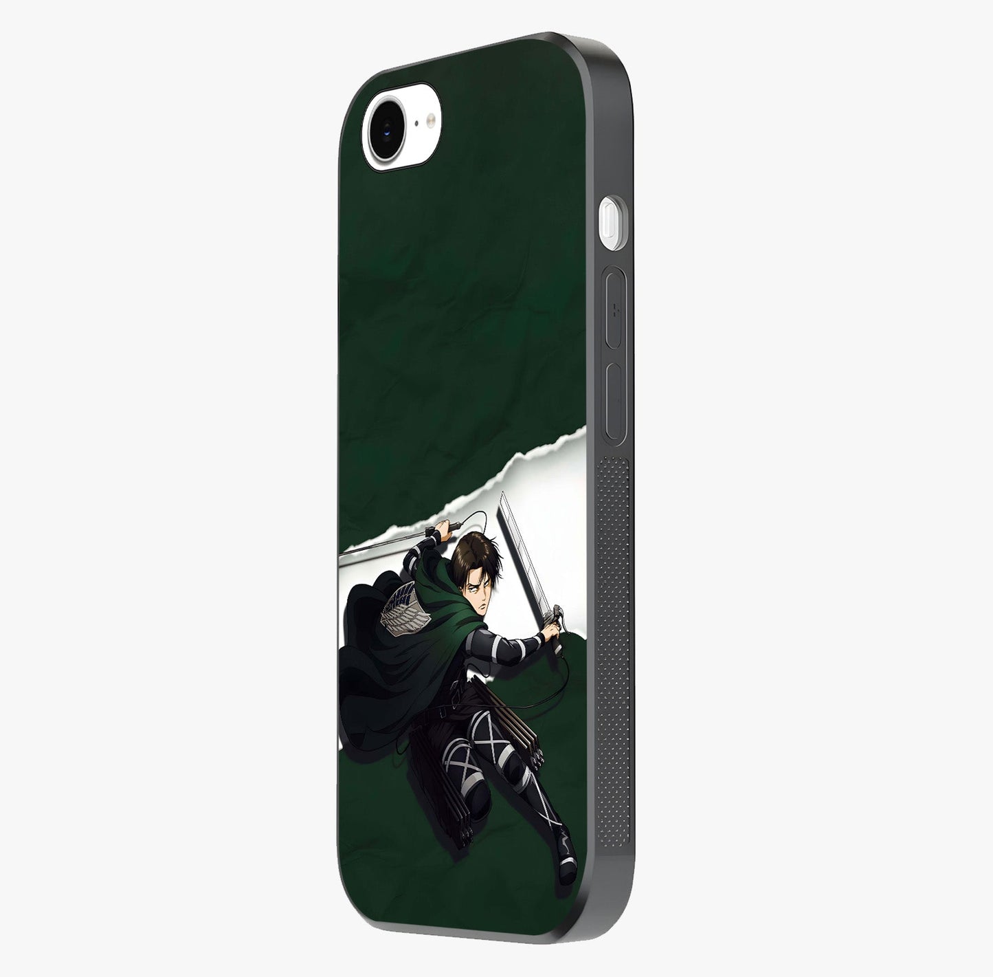 Emerald War Vanguard Glass Case photographed in natural light showing reflective finish and design depth.