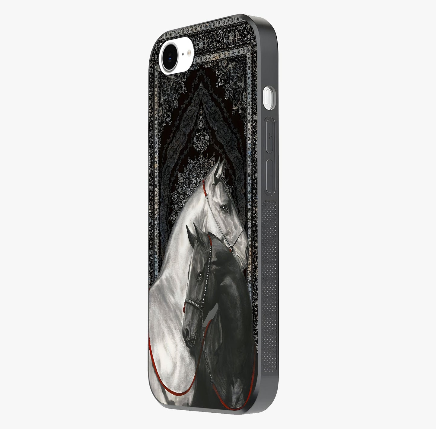 Majestic Ride Legacy Glass Case photographed in natural light showing reflective finish and design depth.