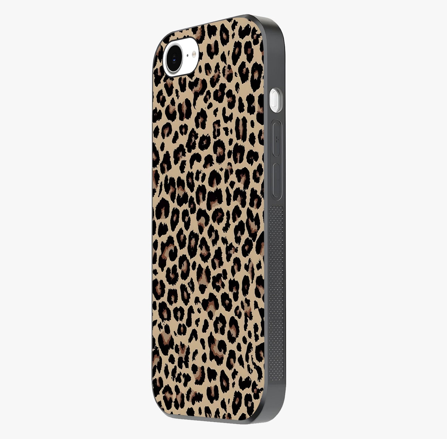 Savage Chic Pattern Glass Case photographed in natural light showing reflective finish and design depth.