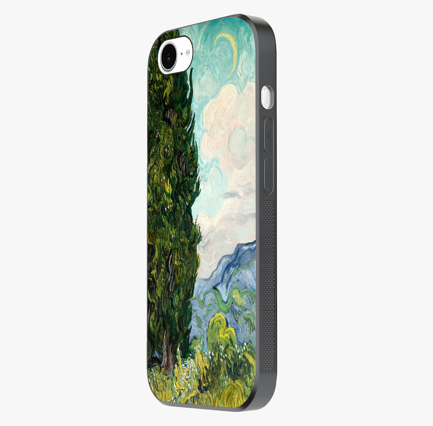 Van Gogh Vintage Art Glass Case photographed in natural light showing reflective finish and design depth.