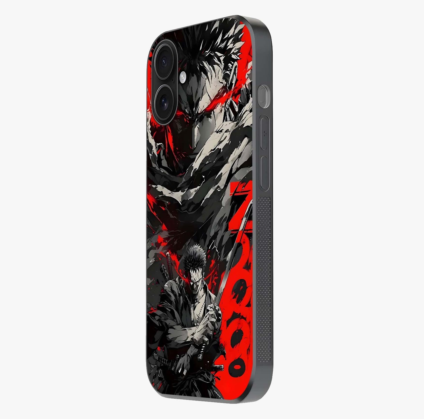 Demon Sword Resolve Glass Case photographed in natural light showing reflective finish and design depth.