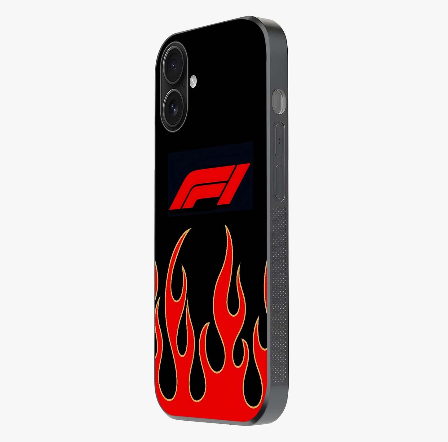 Fire F11 Glass Case photographed in natural light showing reflective finish and design depth.