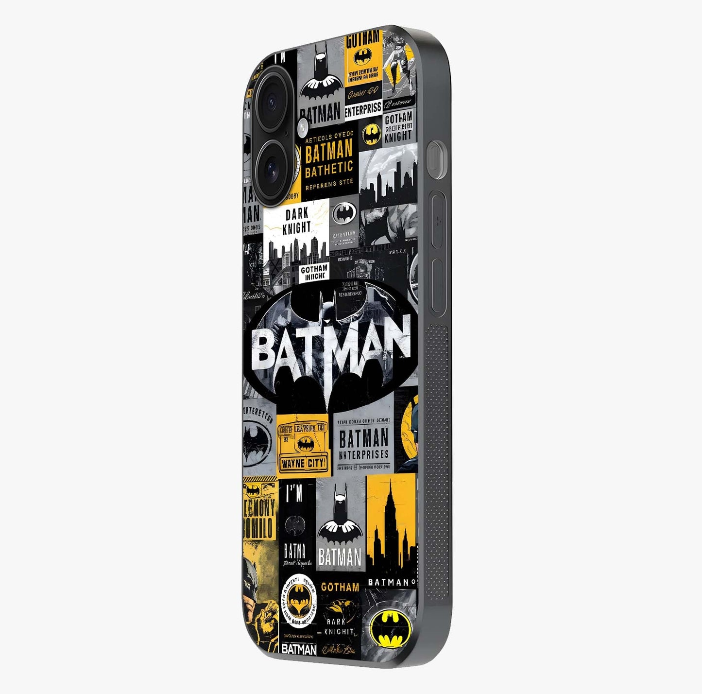 Knight Gotham Rise Glass Case photographed in natural light showing reflective finish and design depth.