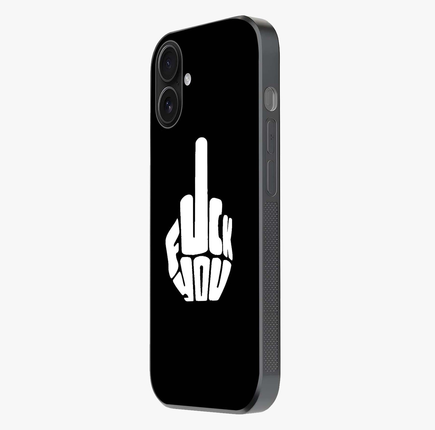 Rebel Mode On Glass Case photographed in natural light showing reflective finish and design depth.