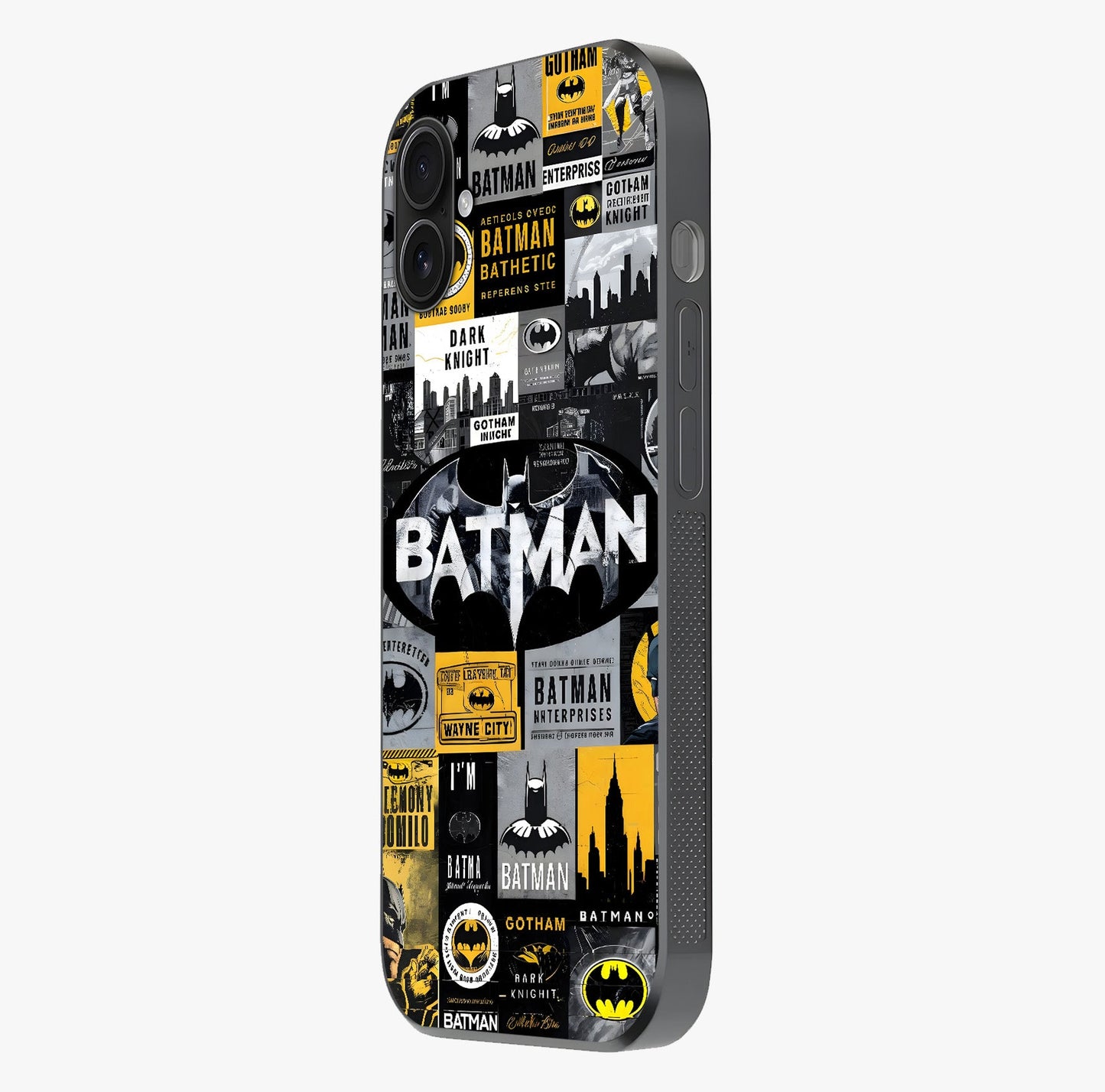 Knight Gotham Rise Glass Case photographed in natural light showing reflective finish and design depth.