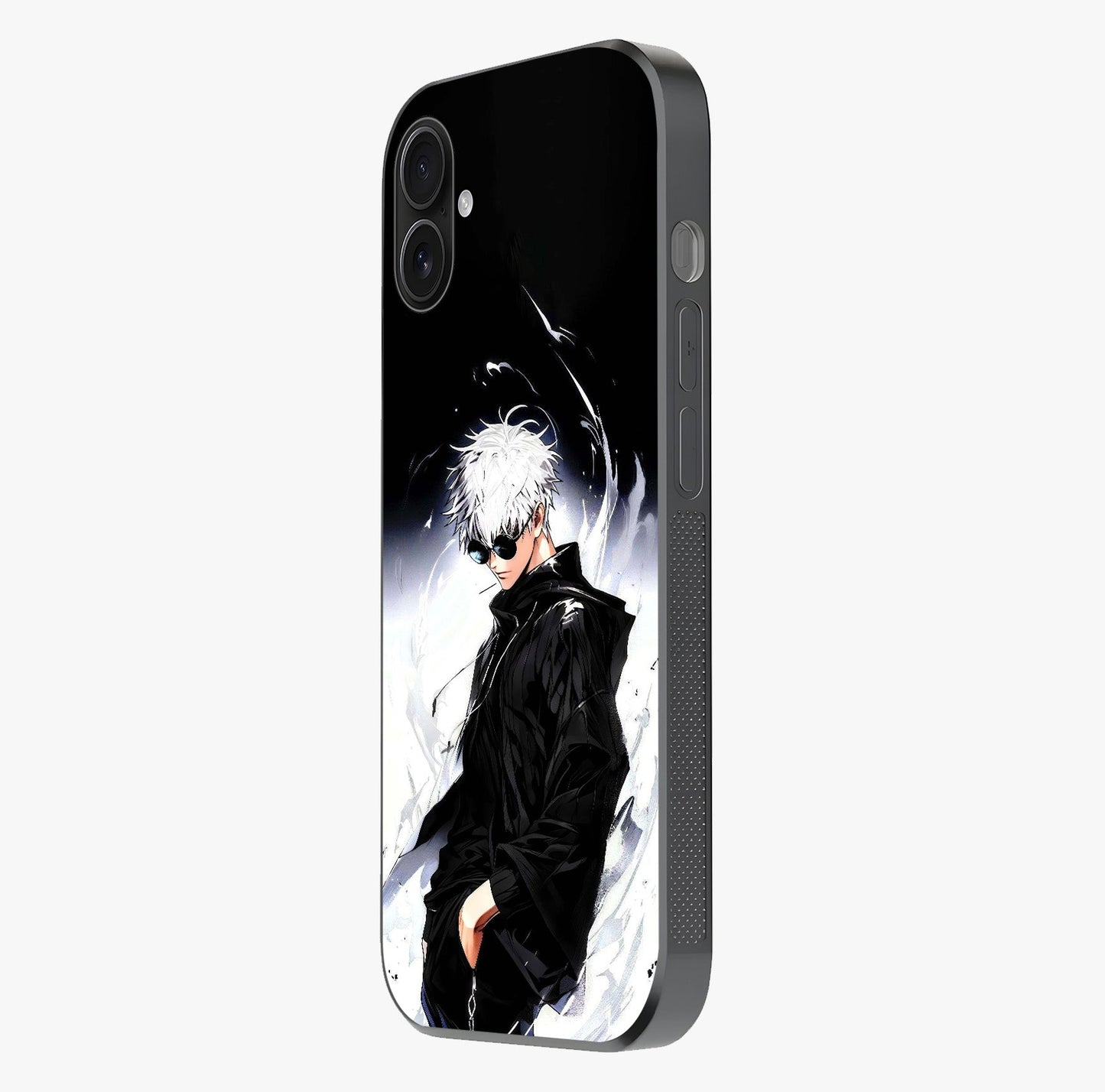 Limitless Shadow King Glass Case photographed in natural light showing reflective finish and design depth.