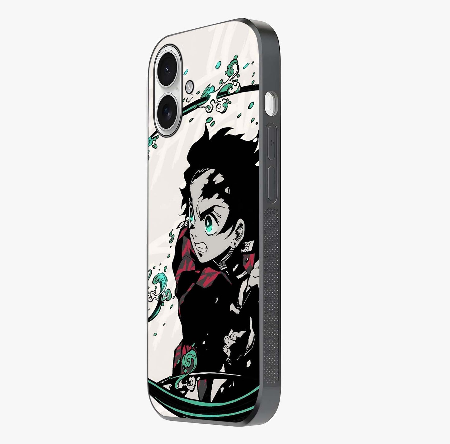 Demon Slayer Glass Case photographed in natural light showing reflective finish and design depth.
