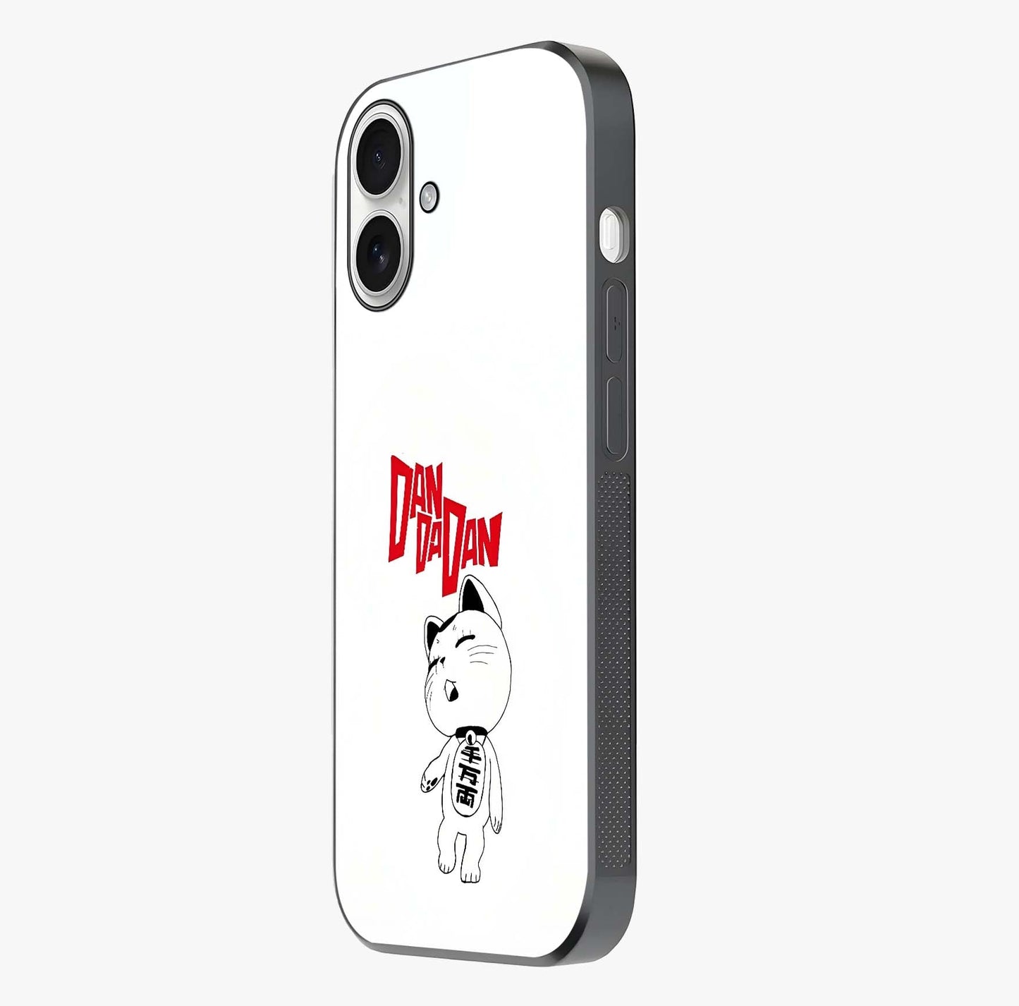 Playful Spirit Charm Glass Case photographed in natural light showing reflective finish and design depth.