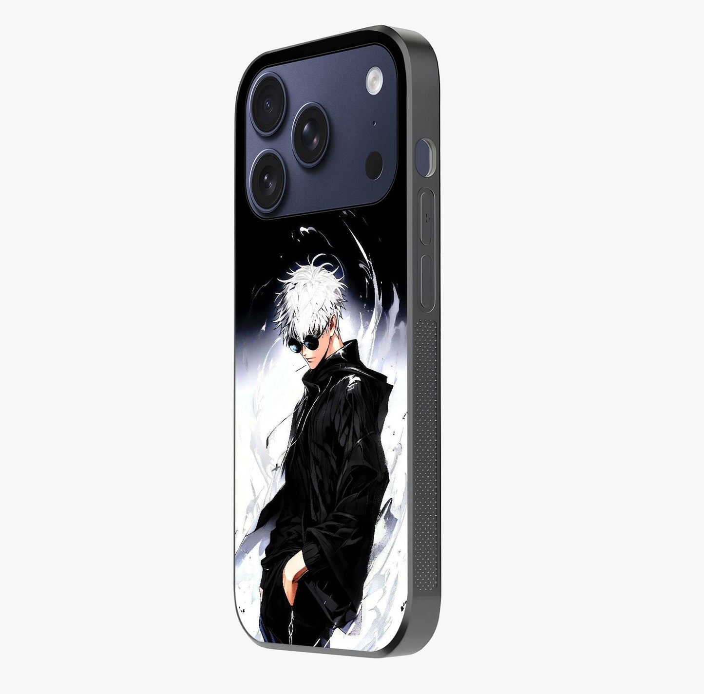 Limitless Shadow King Glass Case photographed in natural light showing reflective finish and design depth.