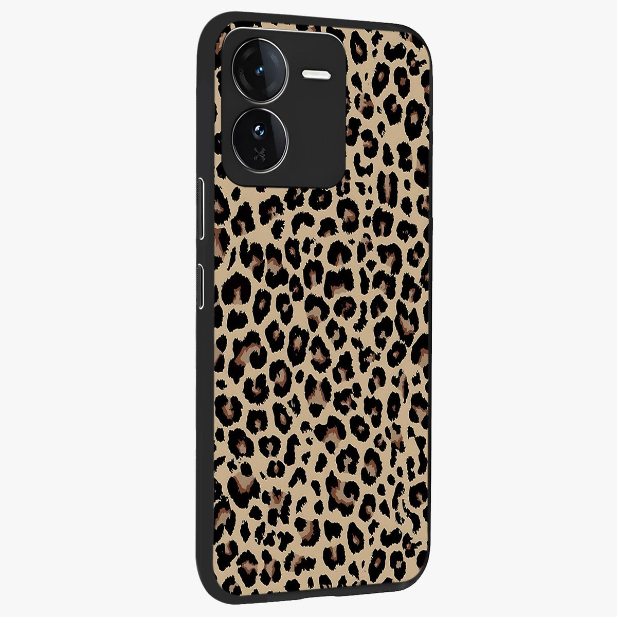Savage Chic Pattern Glass Case upright view showcasing trendy decorative artwork with edgy fashion theme.