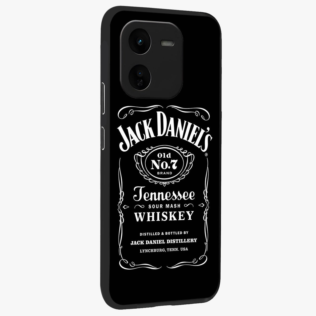Vintage Whiskey Heritage Glass Case upright view showcasing stylish vintage whiskey artwork with timeless bar culture theme.