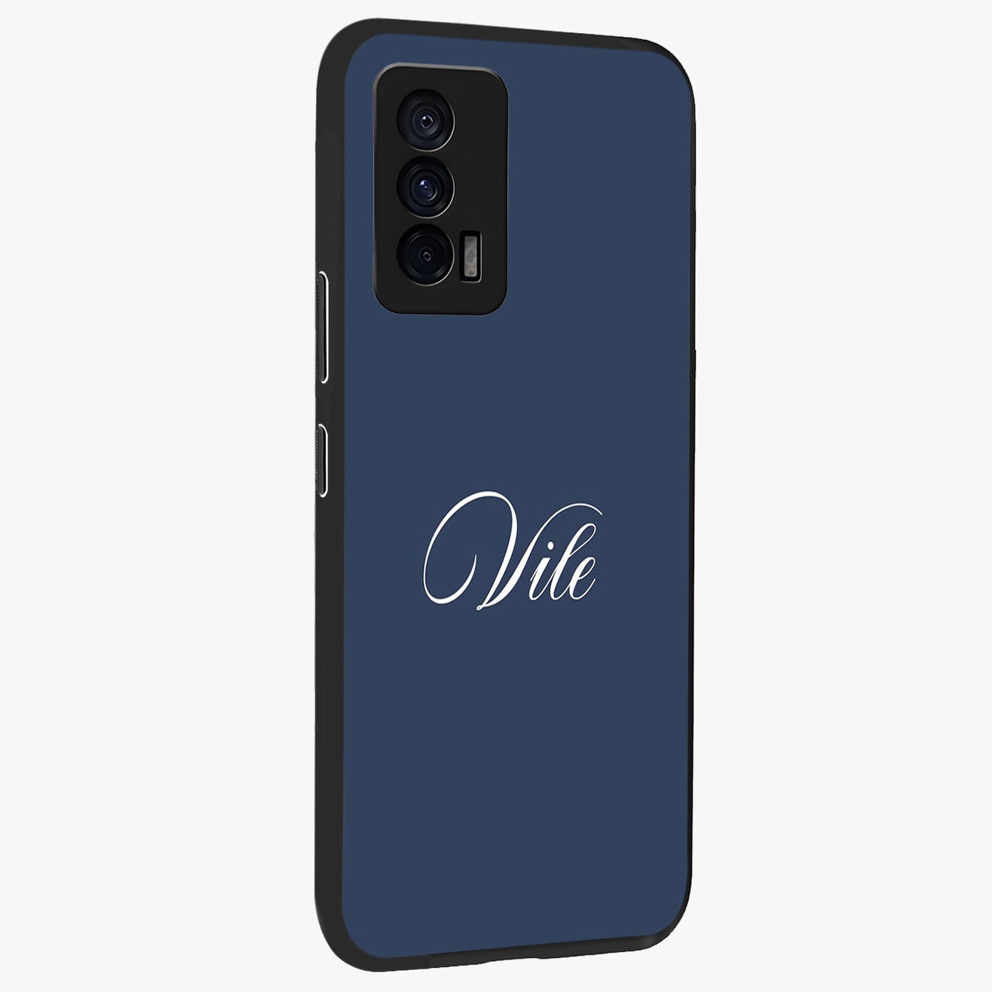 Blue Vintage Floral Pattern Glass Case displayed in angled mockup highlighting classic blue floral pattern and retro aesthetic design.