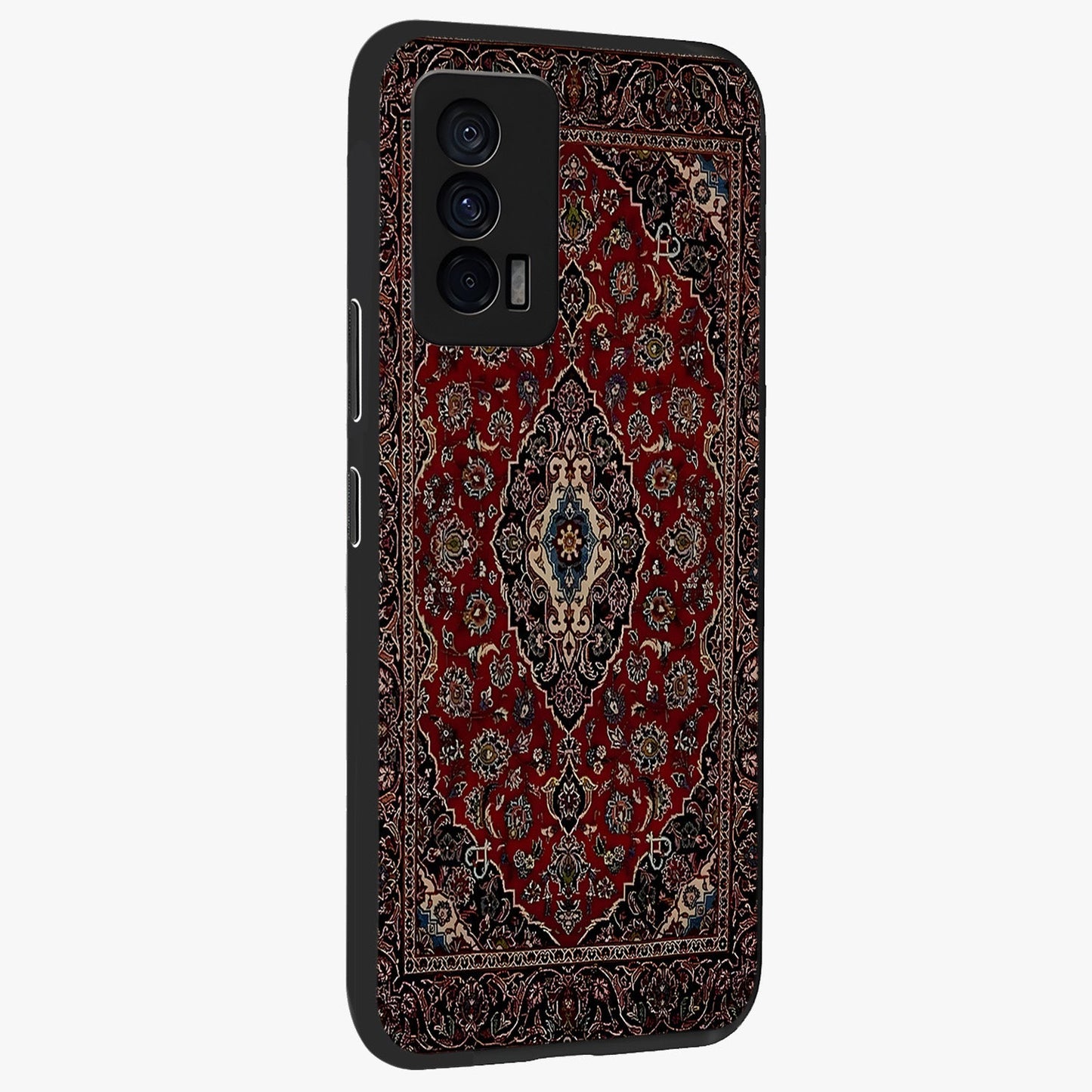Heritage Carpet Royale Glass Case upright view showcasing detailed ornamental artwork with luxurious traditional theme.