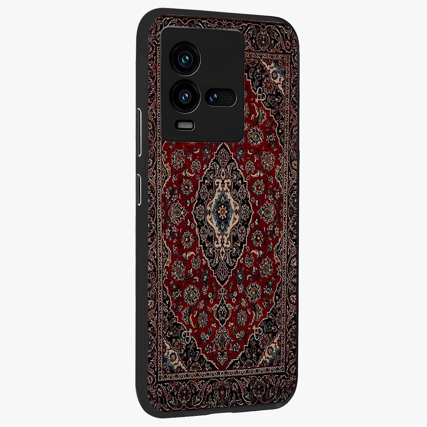 Heritage Carpet Royale Glass Case upright view showcasing detailed ornamental artwork with luxurious traditional theme.