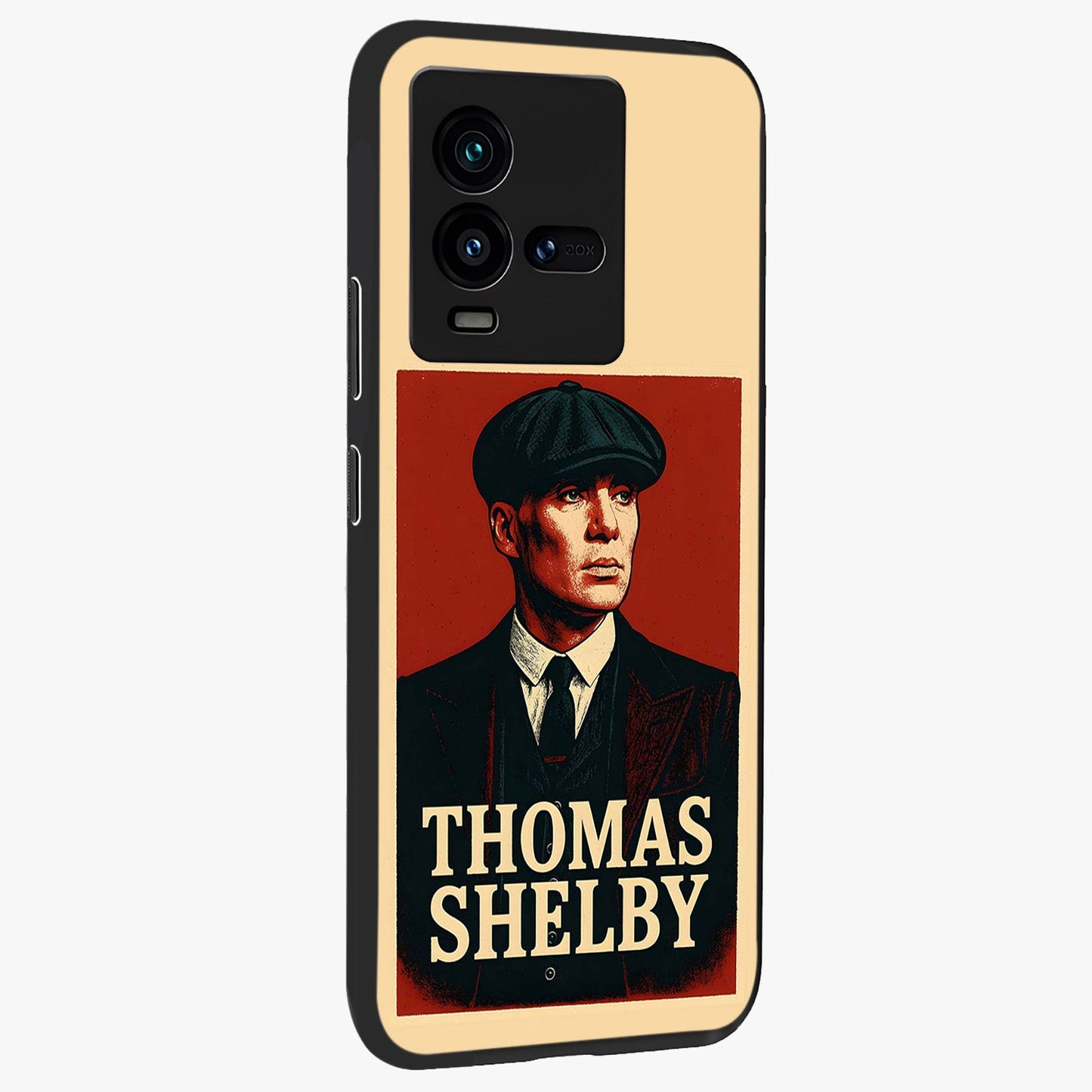 Vintage Mafia Authority Glass Case upright view showcasing dramatic vintage artwork with iconic authority theme.