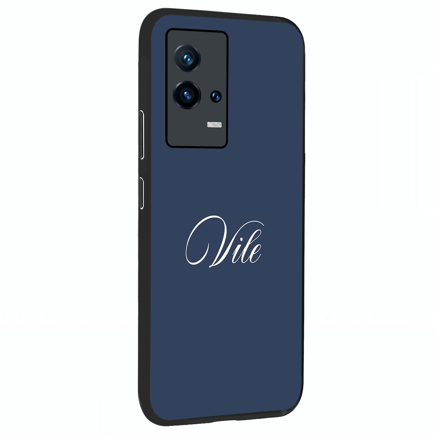 Blue Vintage Floral Pattern Glass Case displayed in angled mockup highlighting classic blue floral pattern and retro aesthetic design.