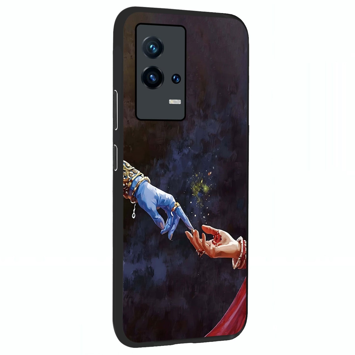 Divine Touch Eternal Glass Case upright view showcasing peaceful spiritual artwork with eternal divine theme.