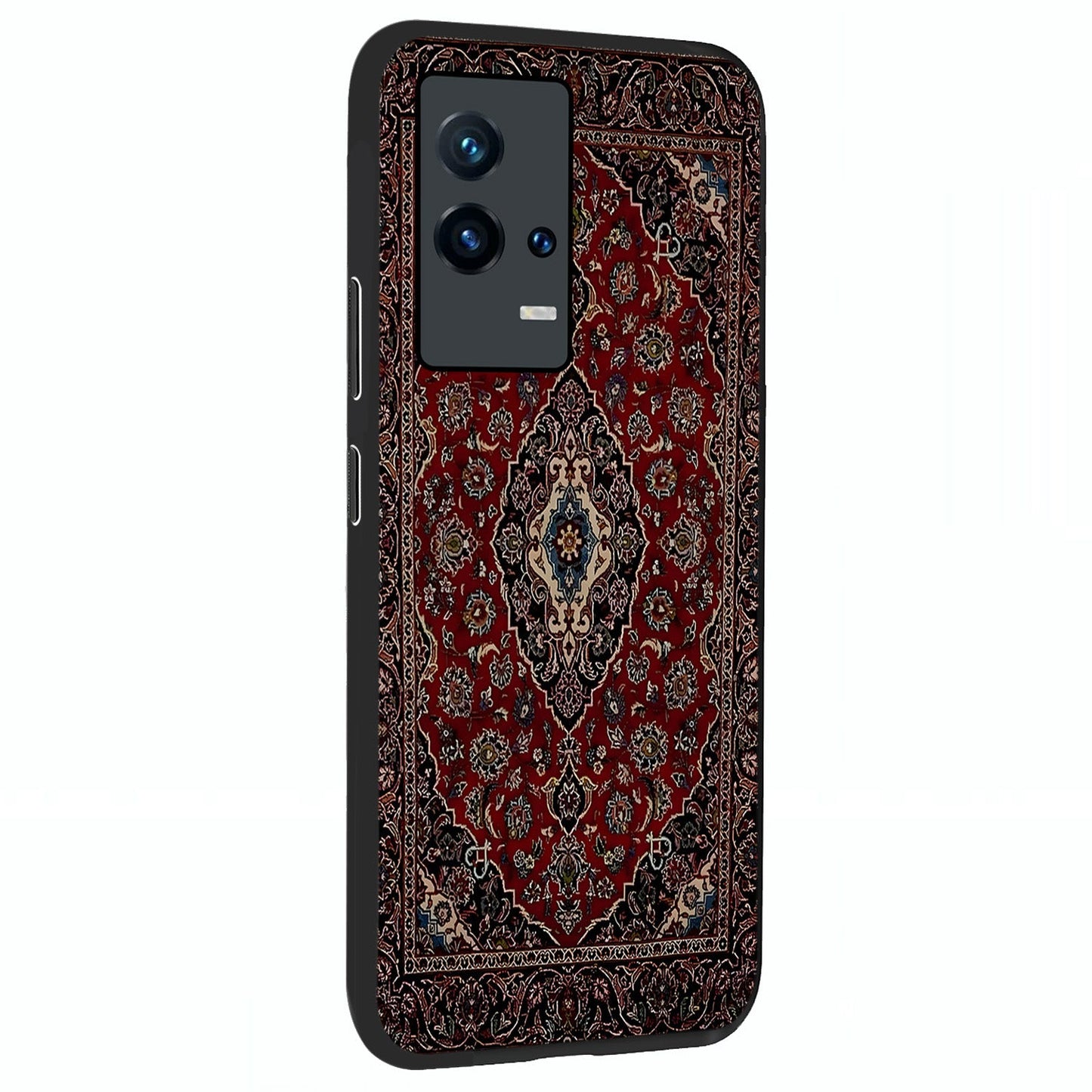 Heritage Carpet Royale Glass Case upright view showcasing detailed ornamental artwork with luxurious traditional theme.