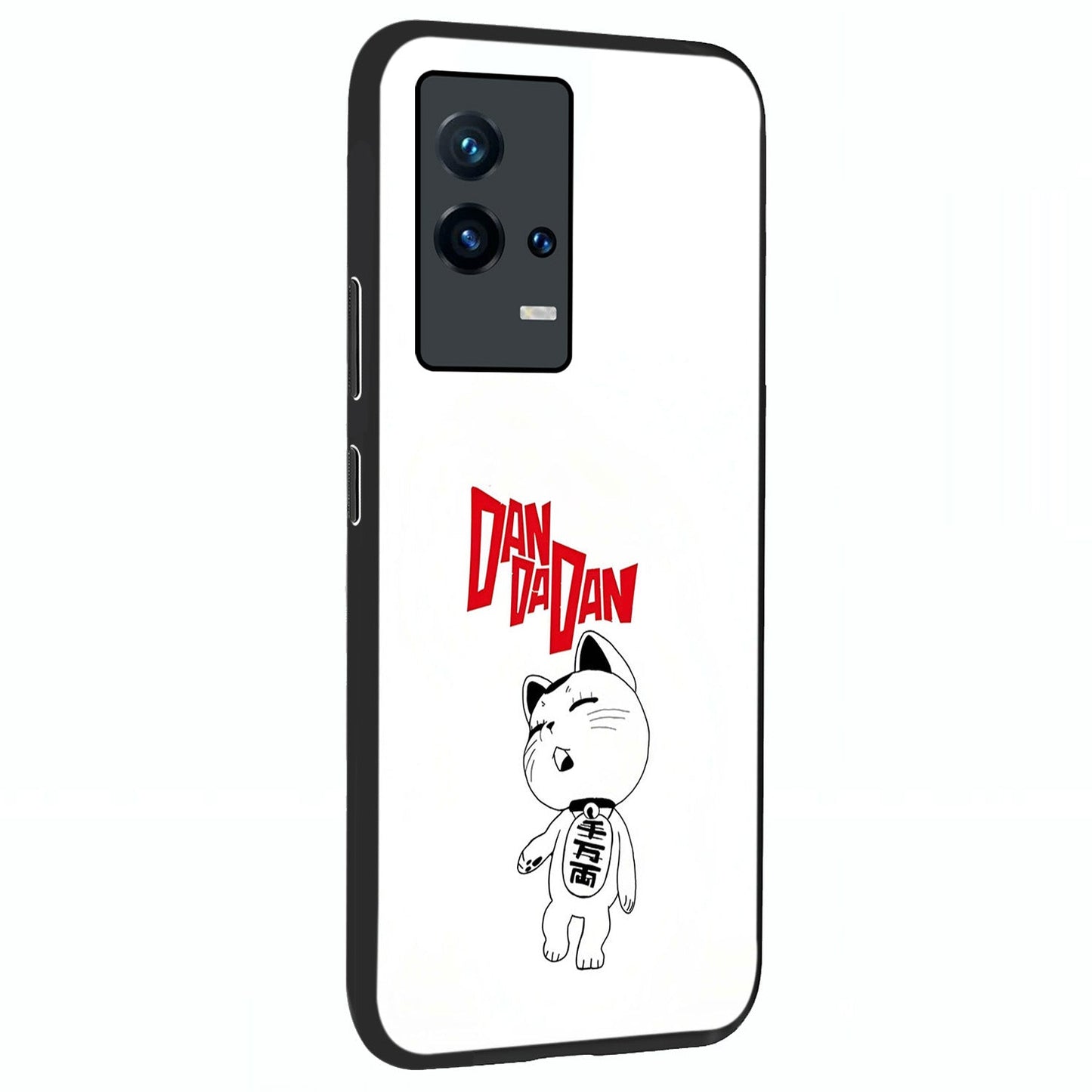Playful Spirit Charm Glass Case upright view showcasing vibrant charm artwork with fun artistic theme.