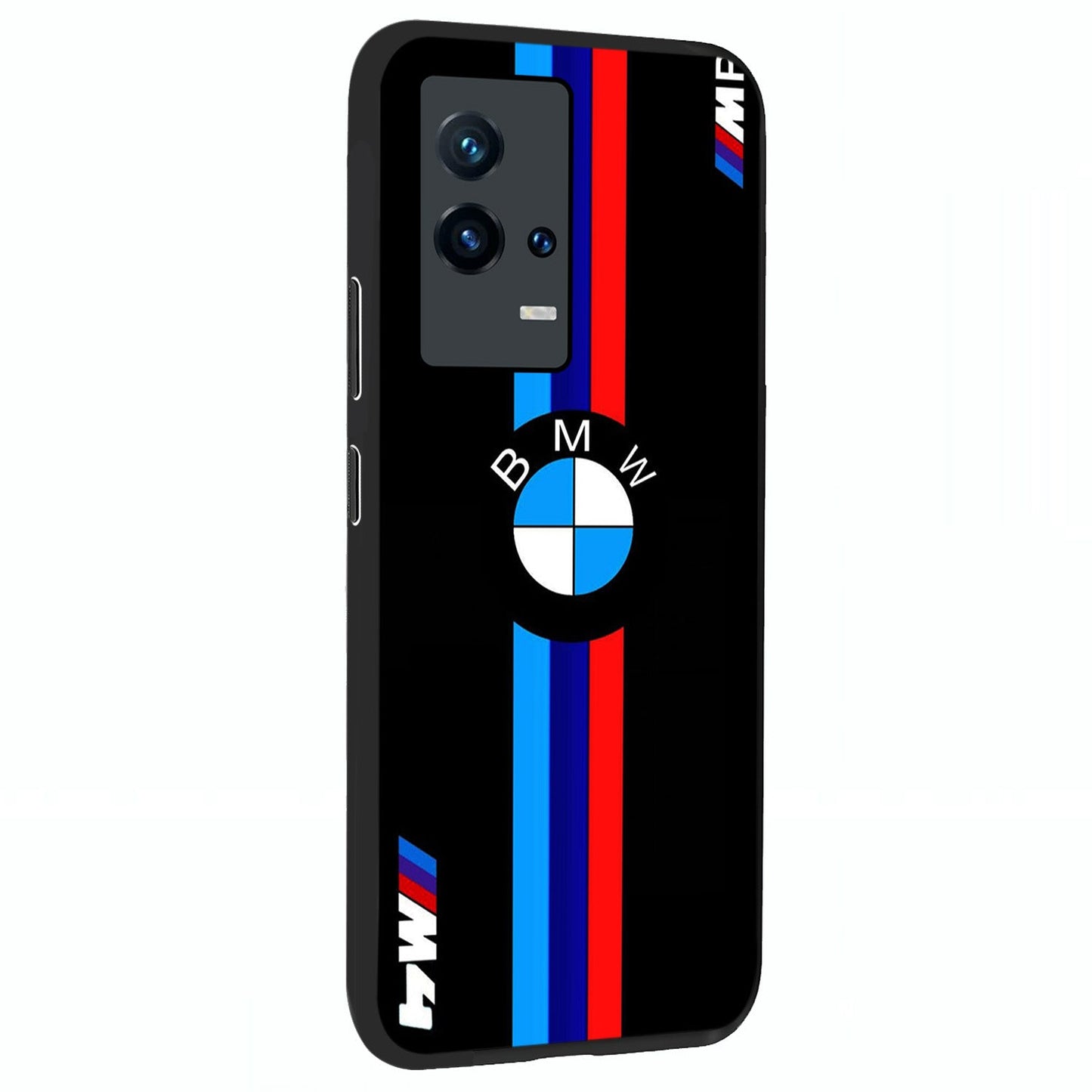 Turbo BMW Beast Glass Case upright view showcasing powerful car artwork with modern motorsport theme.
