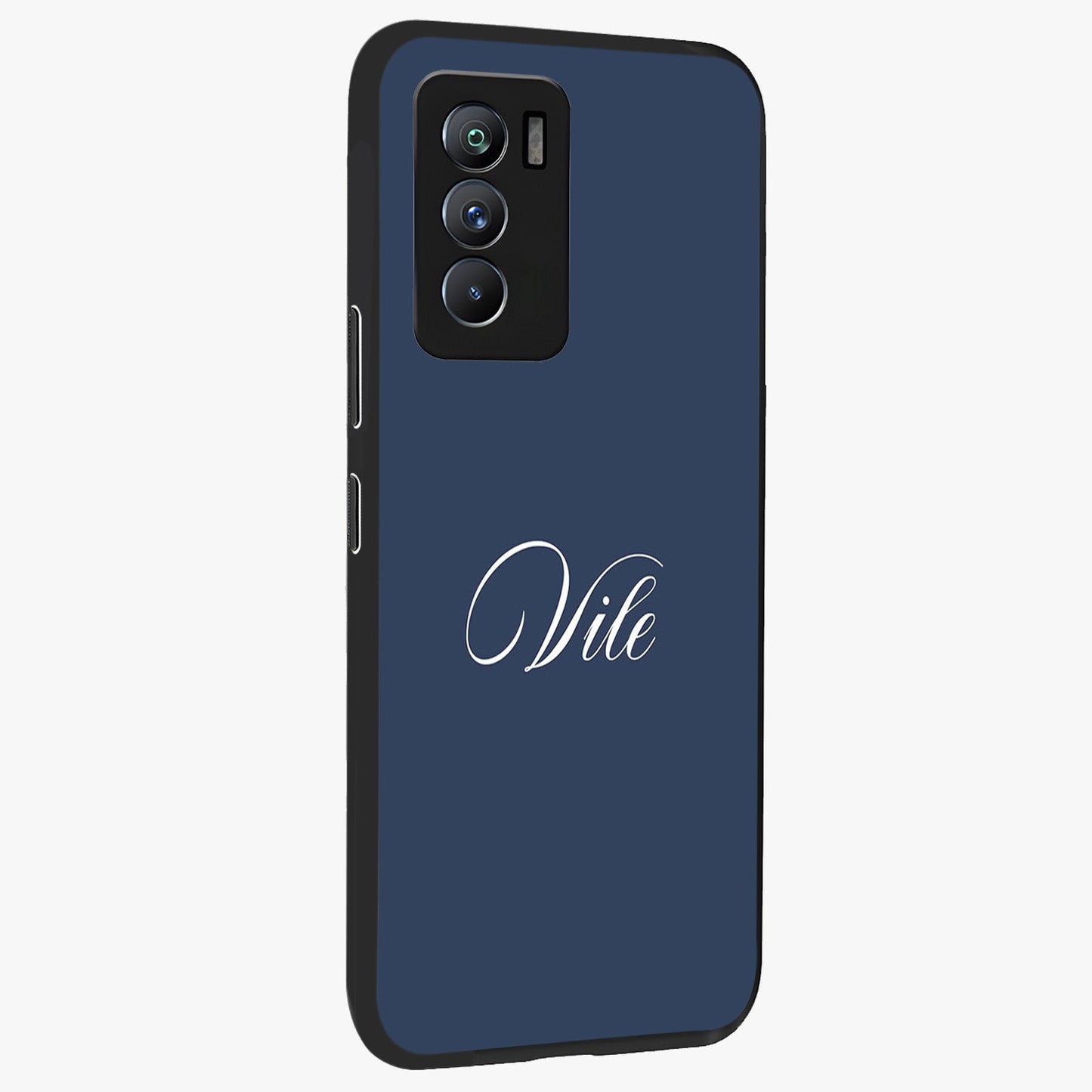 Blue Vintage Floral Pattern Glass Case displayed in angled mockup highlighting classic blue floral pattern and retro aesthetic design.