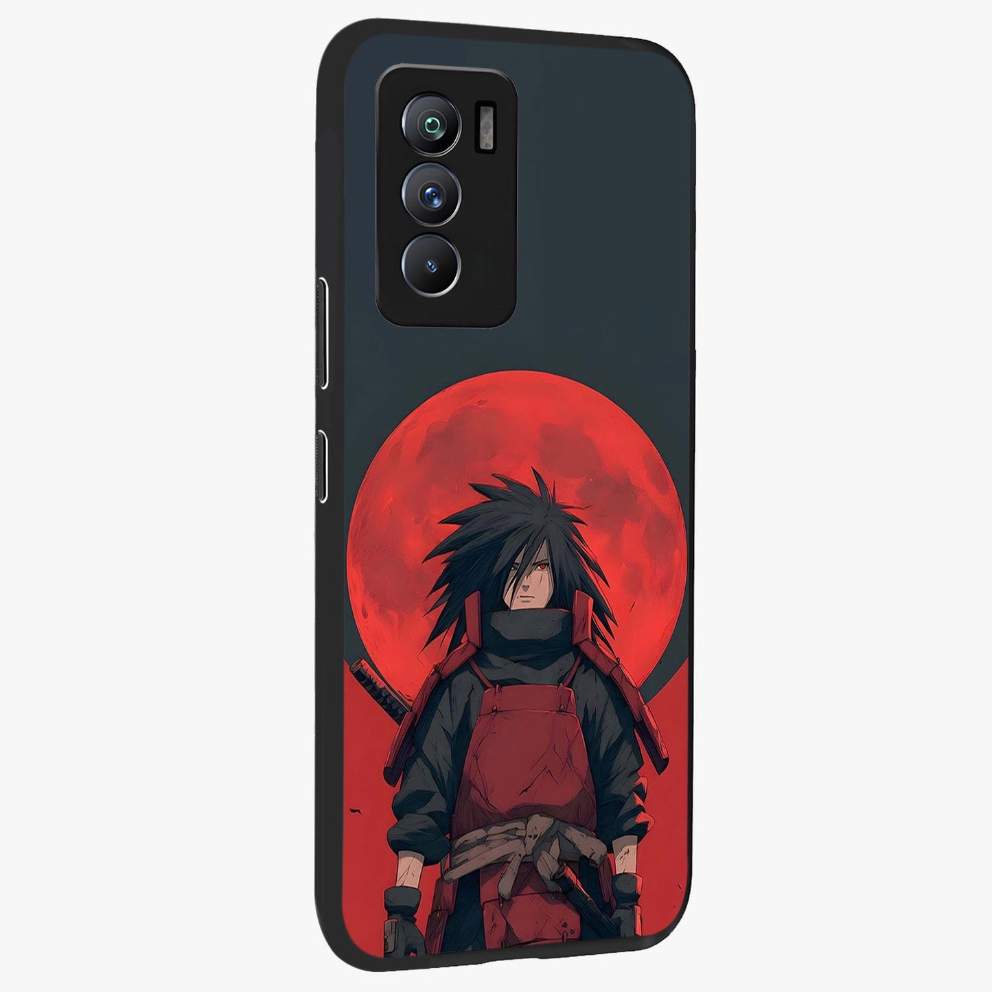 Crimson Moon Warlord Glass Case upright view showcasing powerful warlord artwork with dark celestial theme.