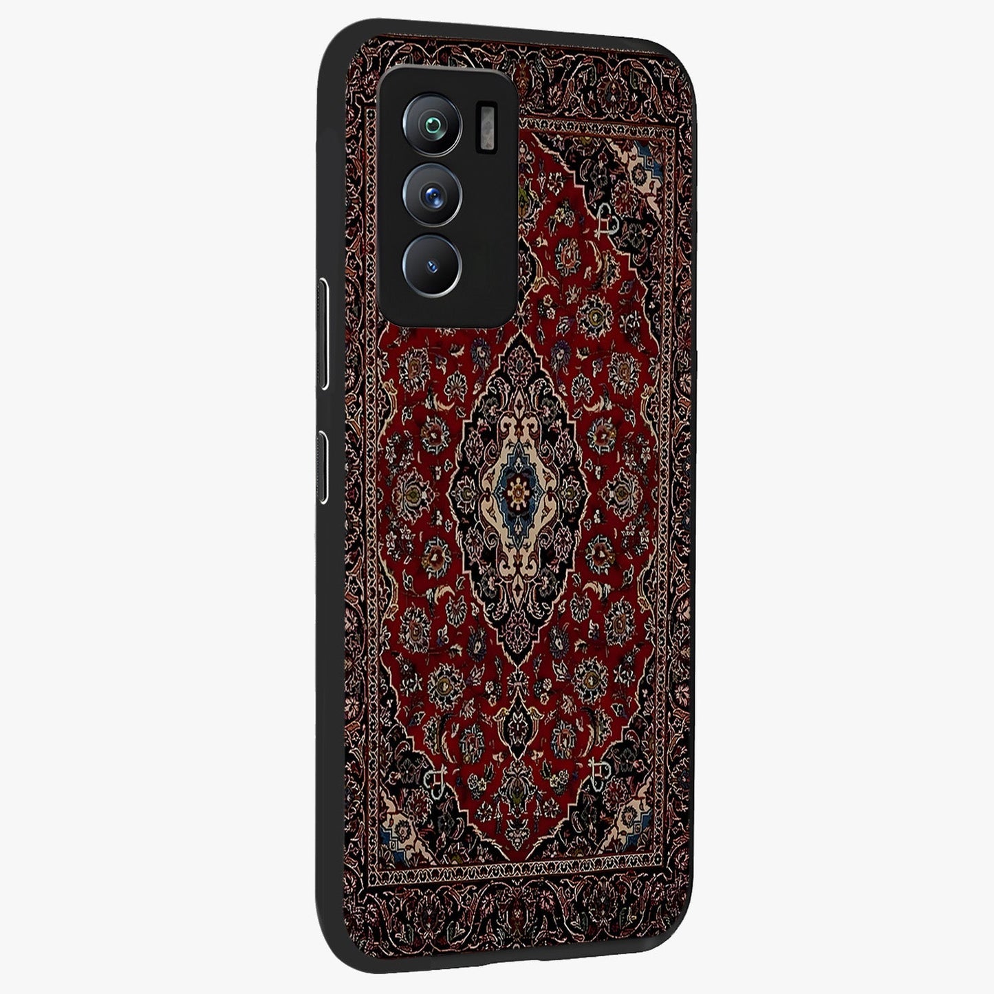 Heritage Carpet Royale Glass Case upright view showcasing detailed ornamental artwork with luxurious traditional theme.
