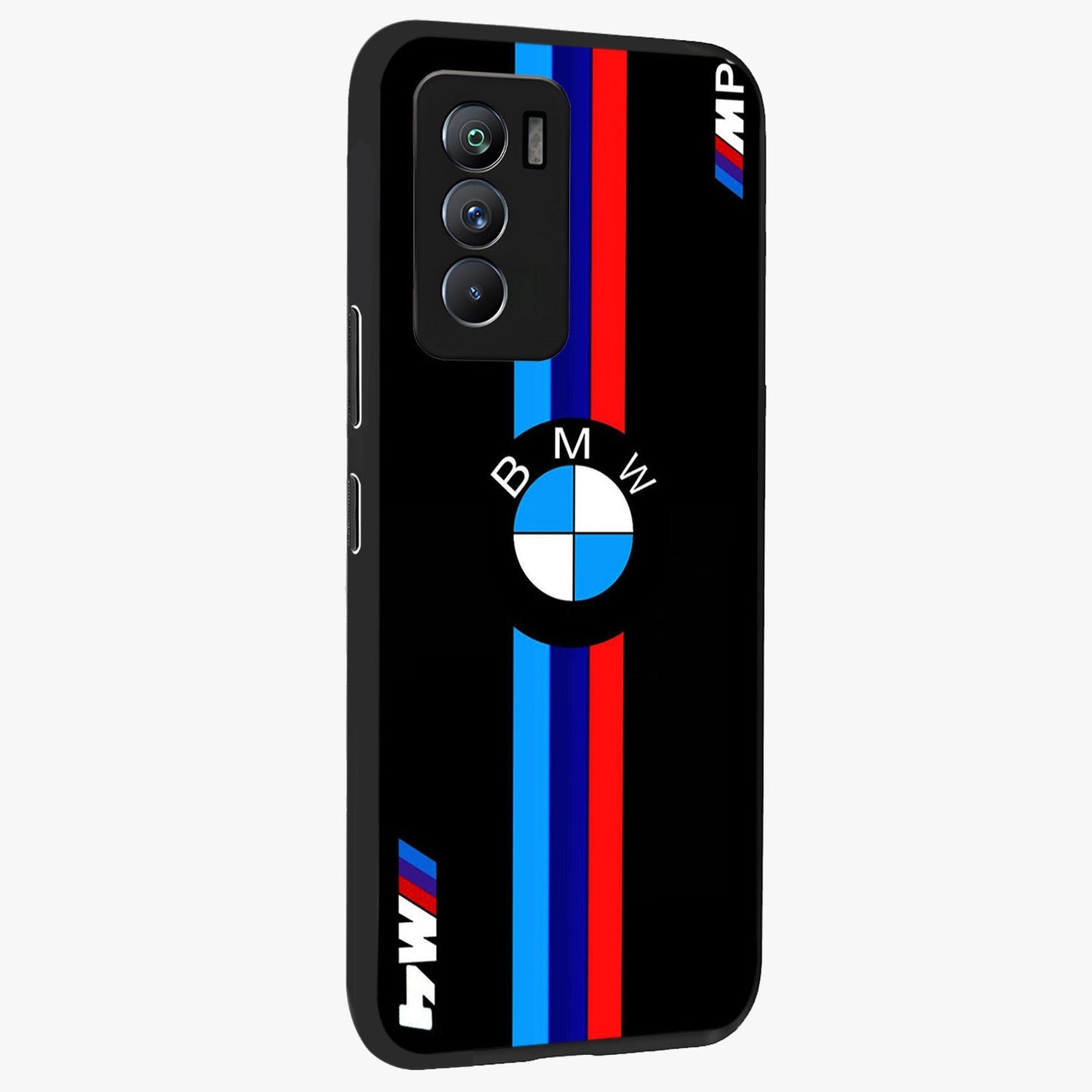 Turbo BMW Beast Glass Case upright view showcasing powerful car artwork with modern motorsport theme.