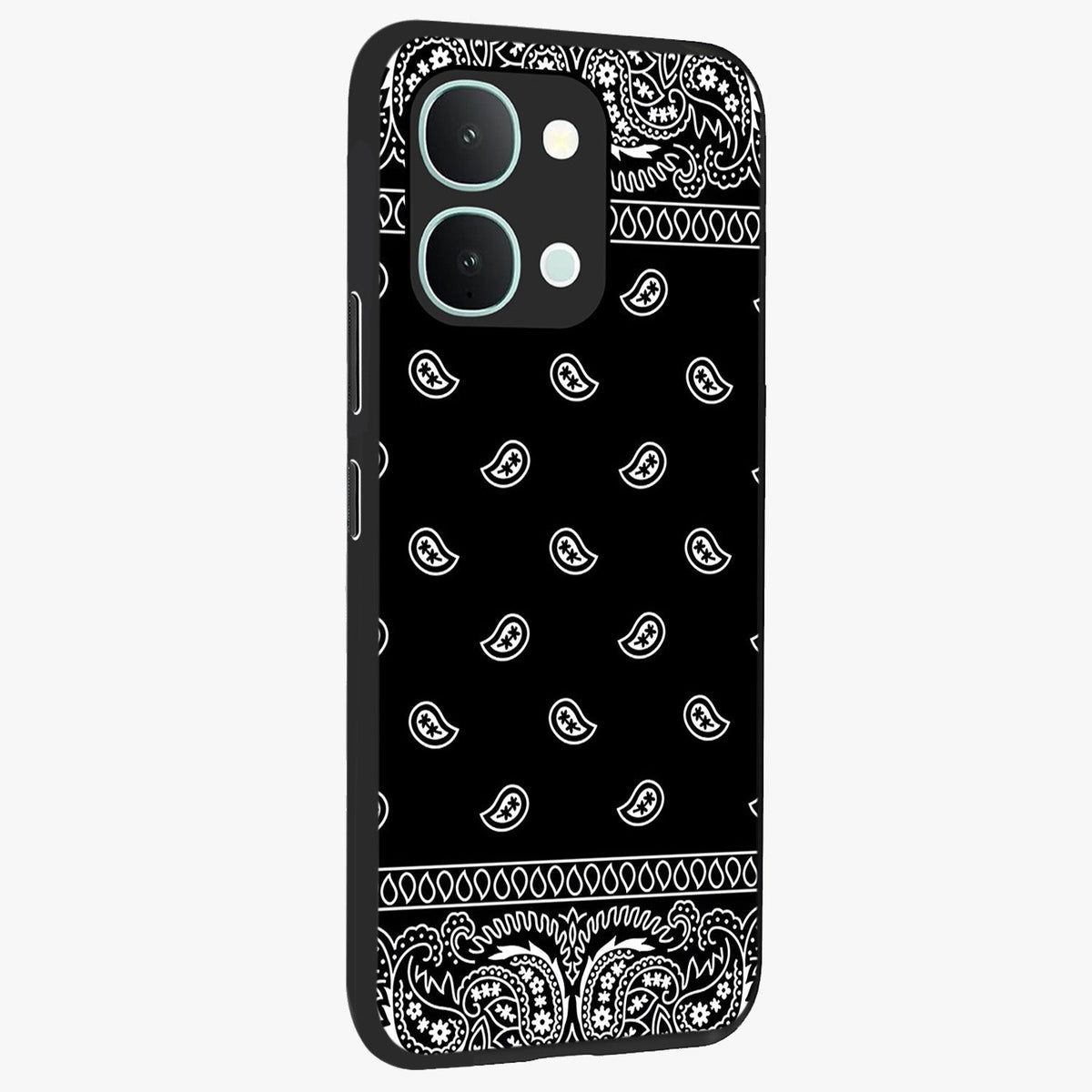 Retro Rebel Threads Glass Case upright view showcasing stylish vintage artwork with bold retro theme.