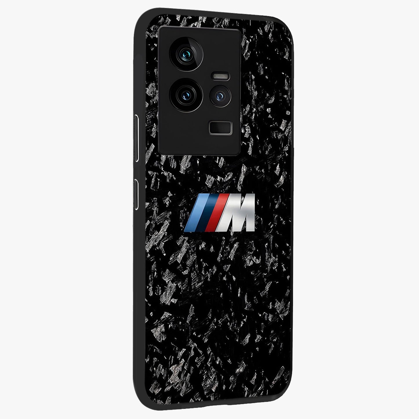 Carbon Speed Mark Glass Case upright view showcasing modern carbon speed graphic with bold automotive theme.
